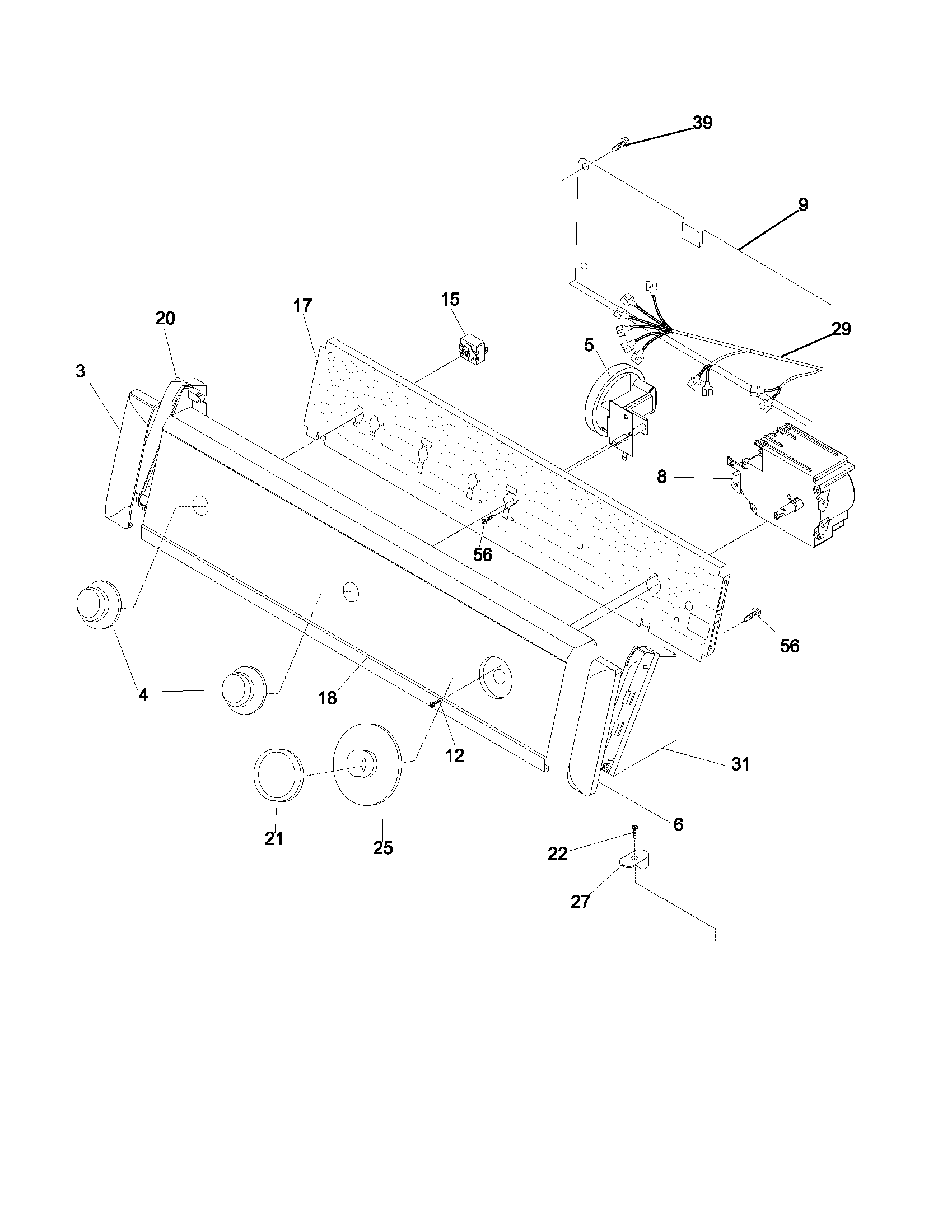 Gibson GWT1149AS0 control panel diagram