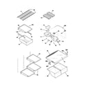 Frigidaire FRT21R6AQ1 shelves diagram