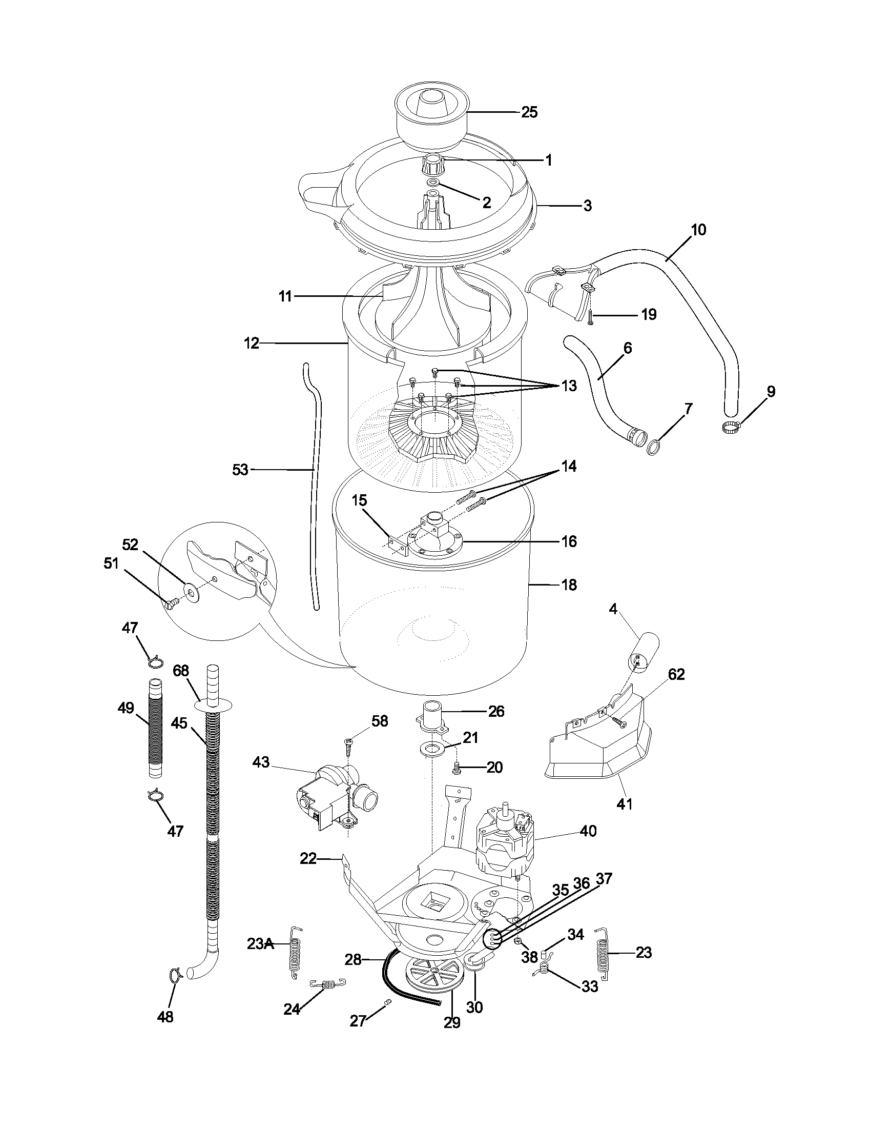 Gibson GWX933AS0 wshr mtr,hose diagram