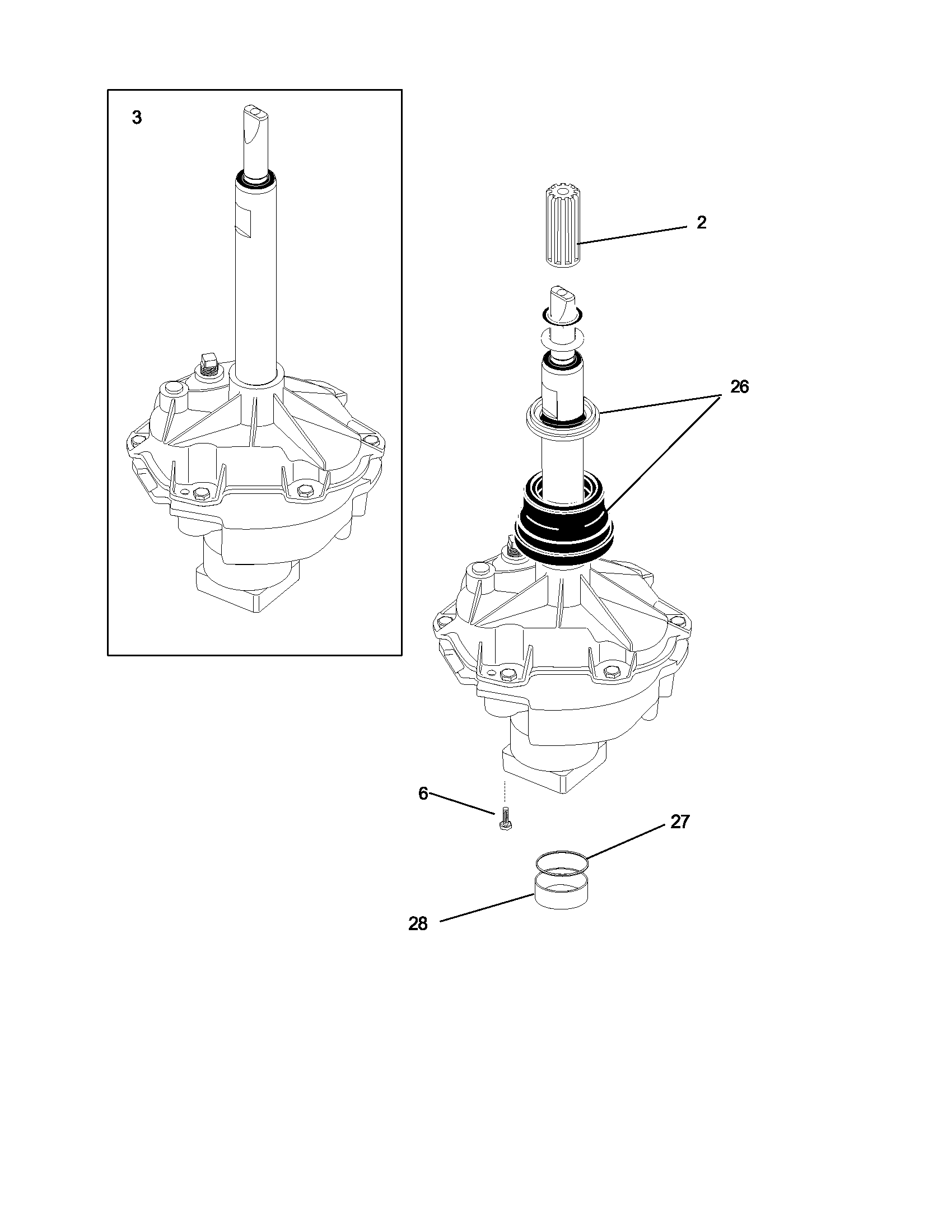 White-Westinghouse SWT933AQ0 transmission diagram