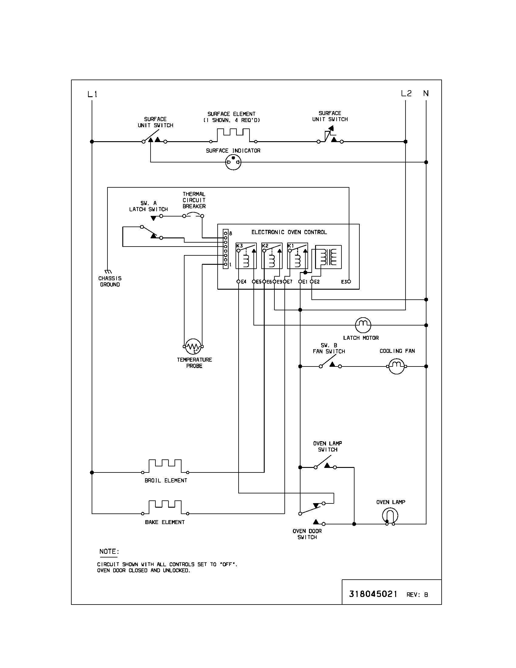 Frigidaire FES355CCBK wiring schematic diagram