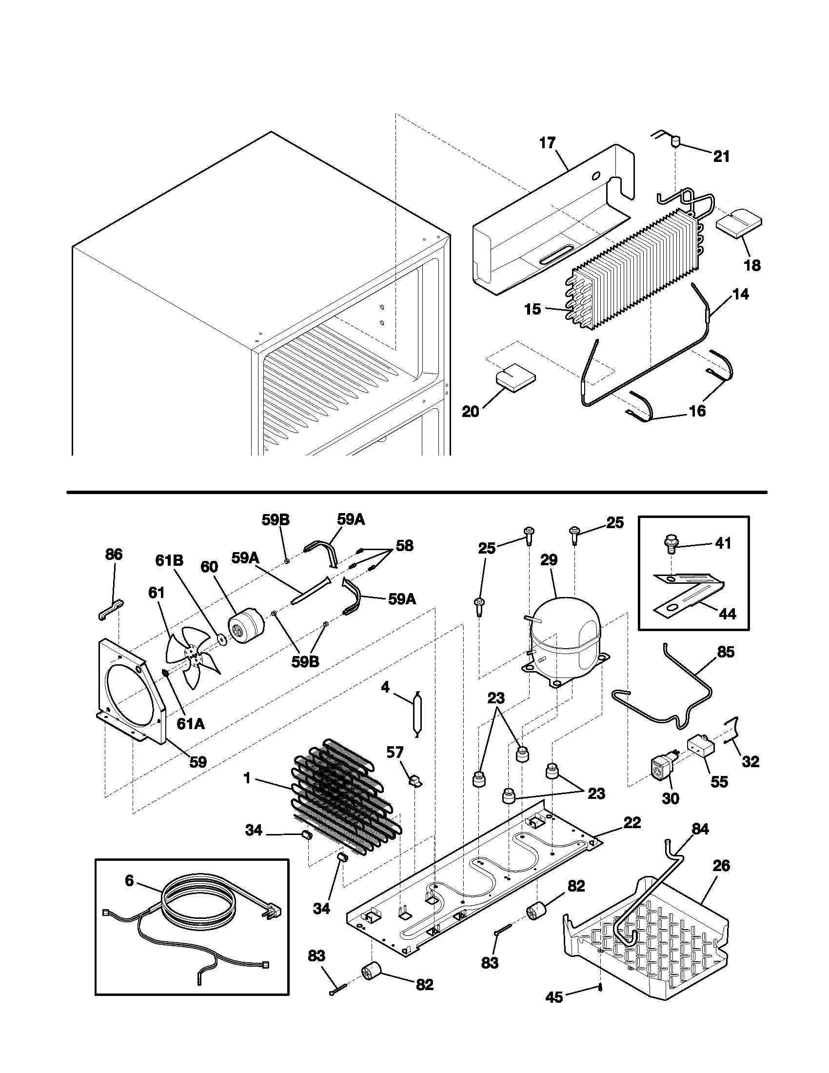 Frigidaire FRT18S6AQ4 system diagram