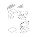 Frigidaire GLRT180SAQ0 shelves diagram