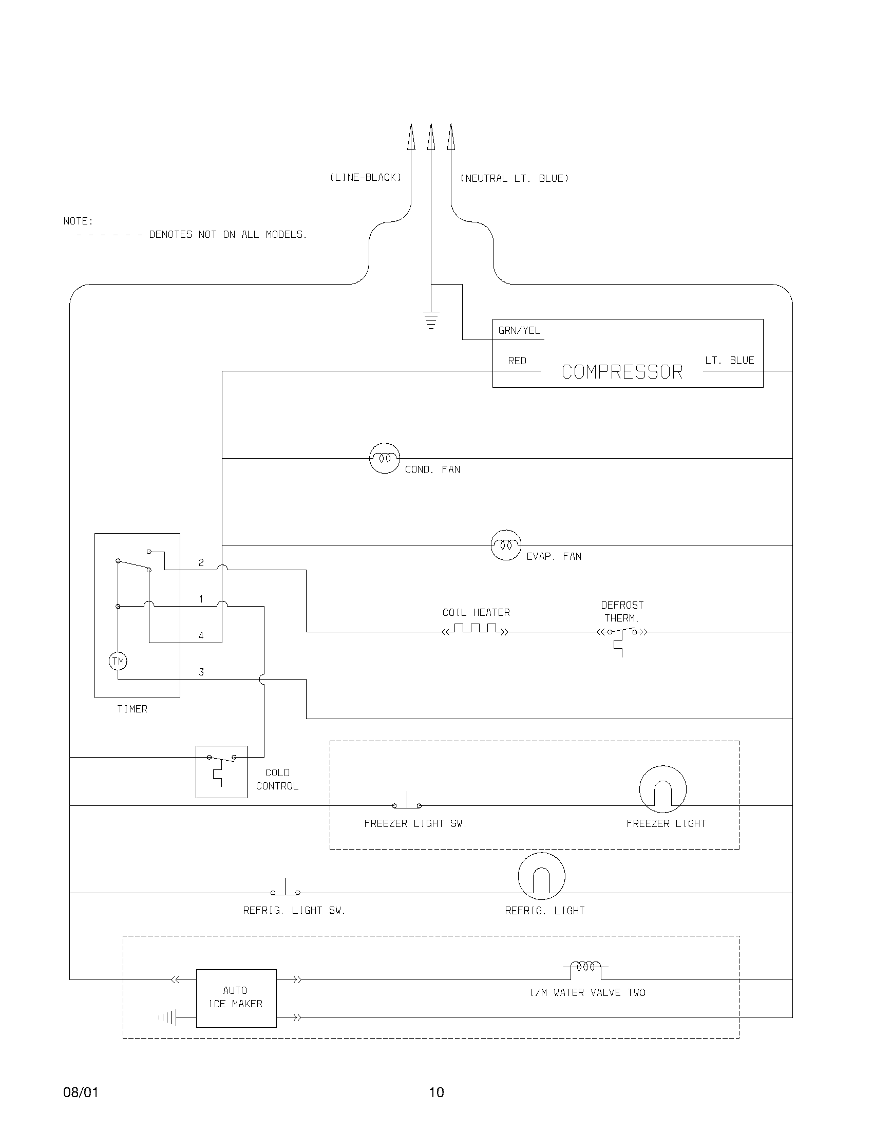 Frigidaire FRT18C5AZ2 wiring schematic diagram