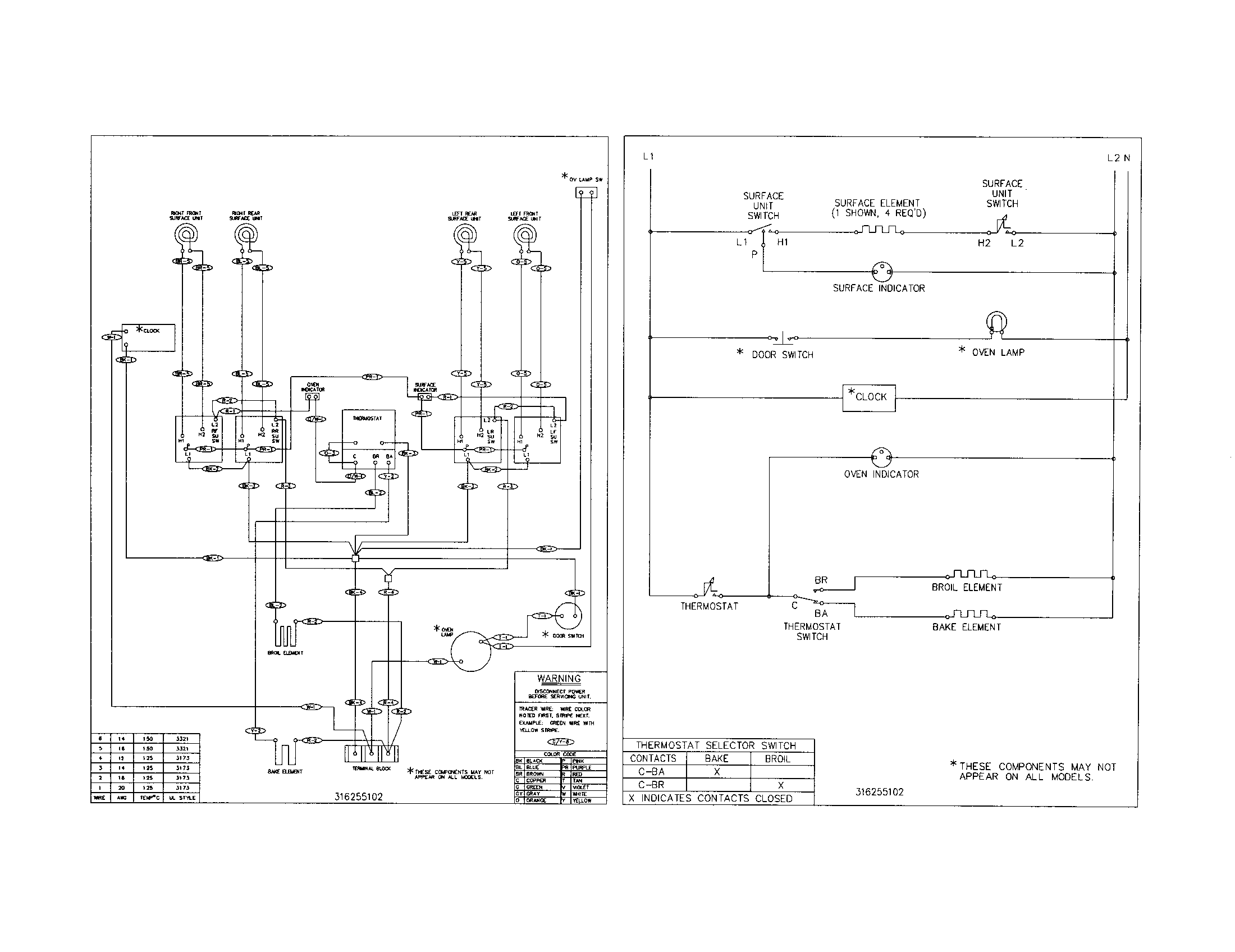 Tappan TEF317AWA wiring diagram diagram
