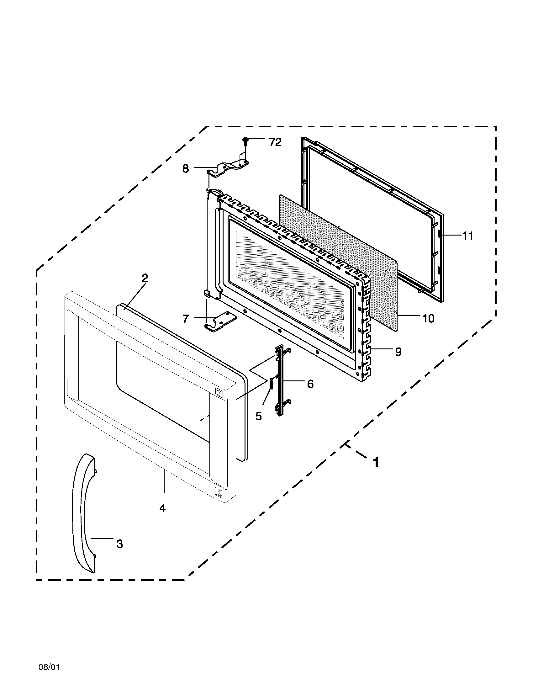 Frigidaire FMV145KS1 door diagram