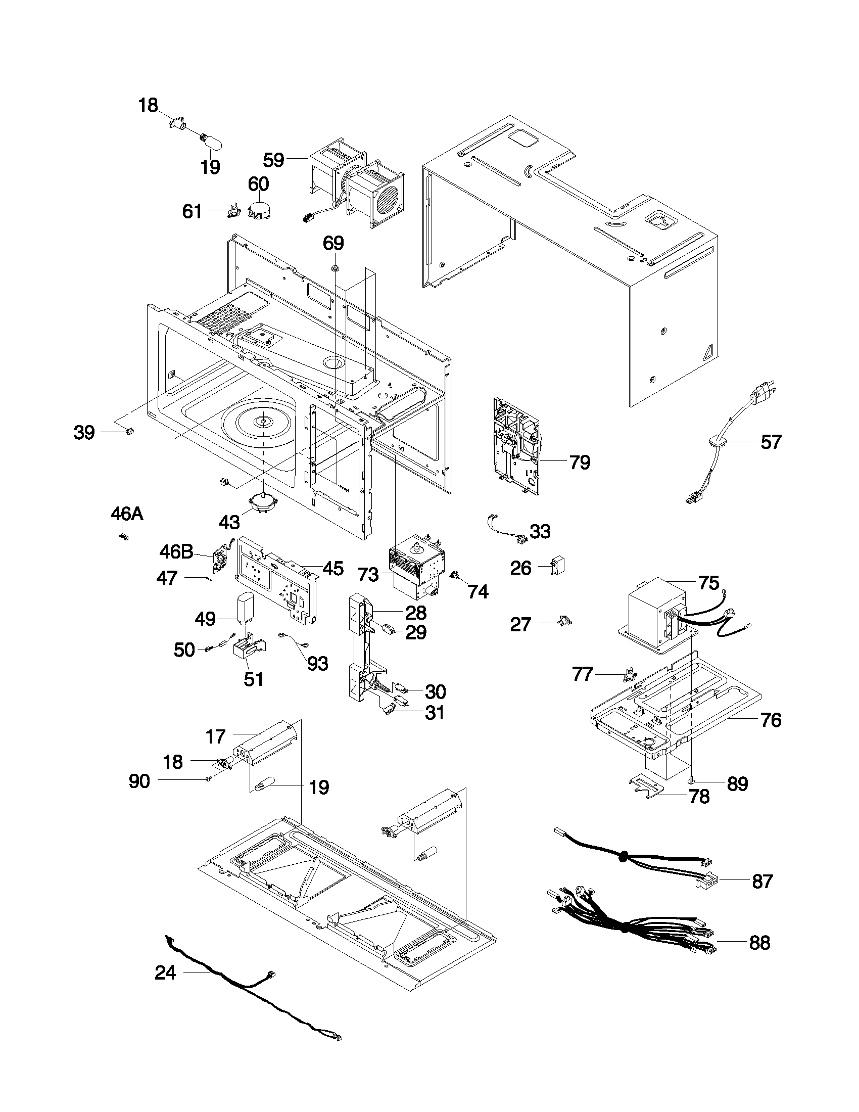 Frigidaire FMV145KS1 functional parts diagram