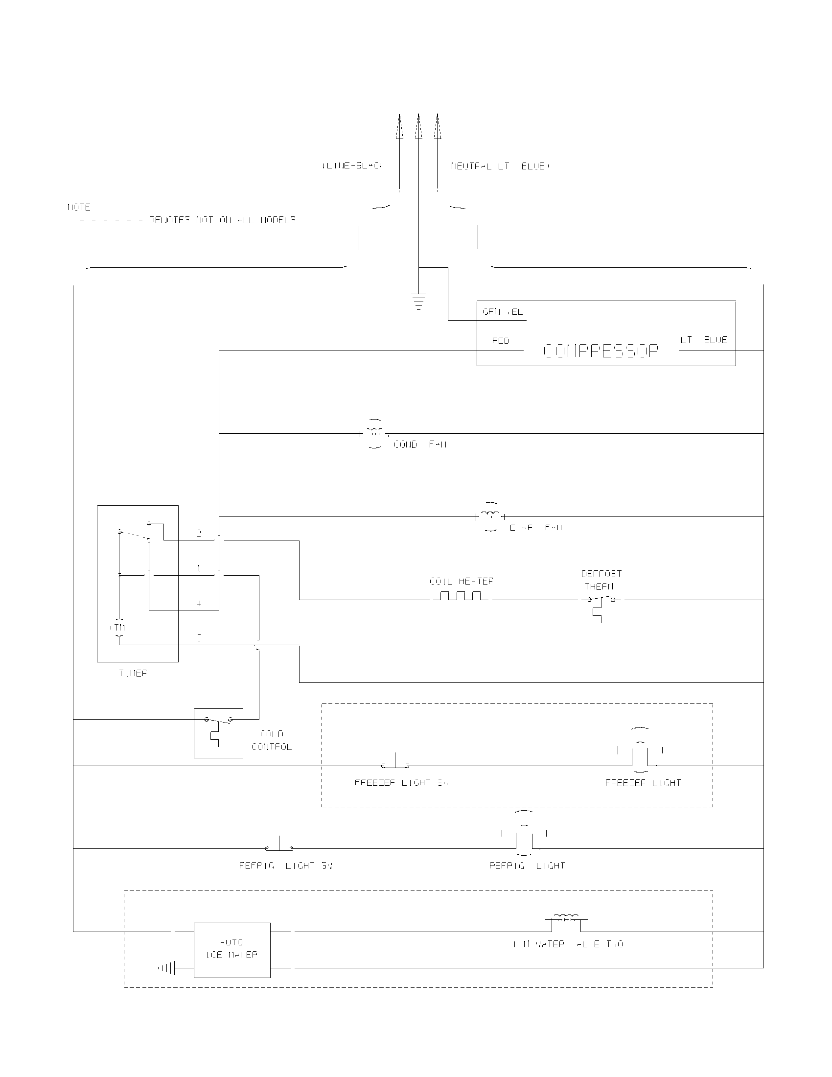 Frigidaire FRT18P5AQ2 wiring schematic diagram