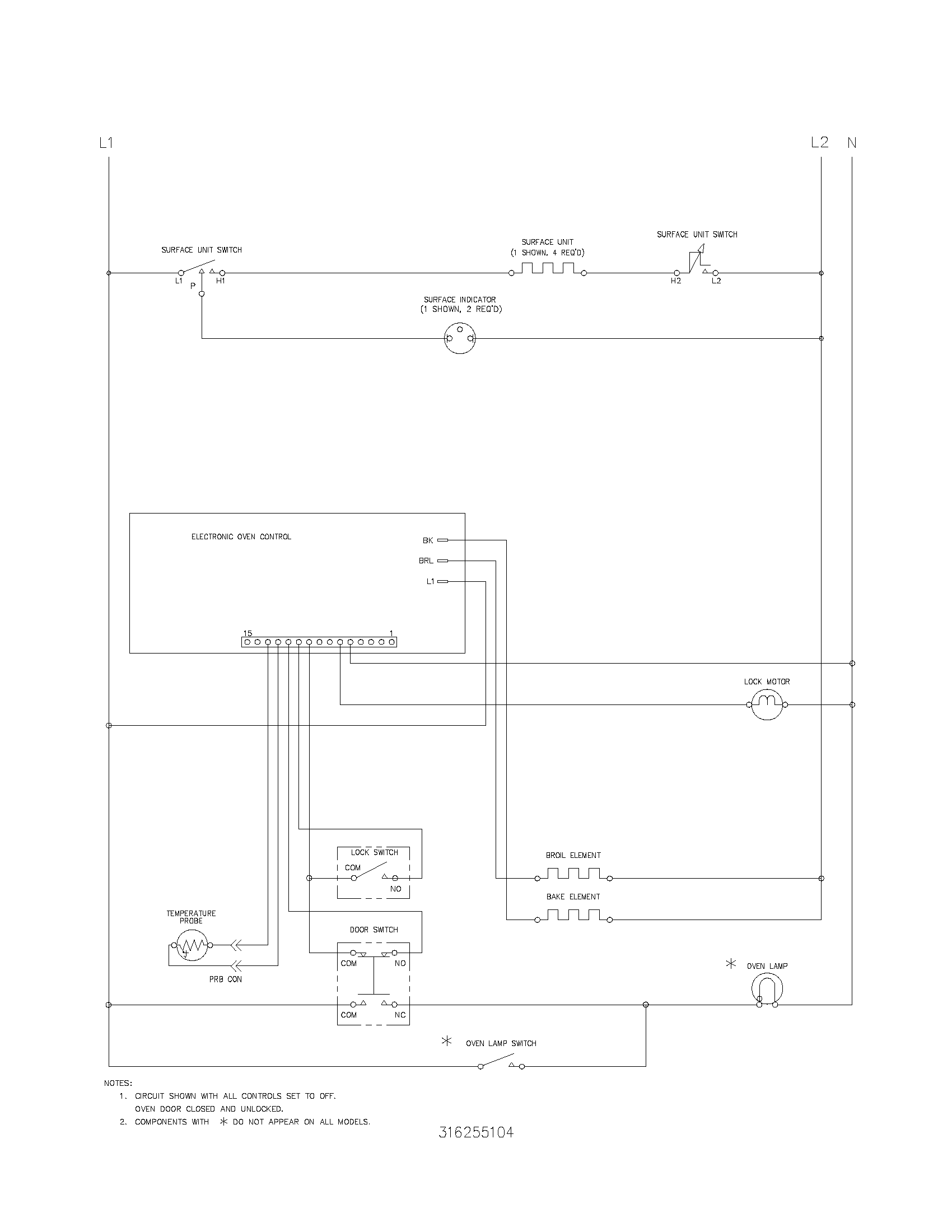 Frigidaire FEF355ABB wiring diagram diagram