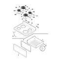 Frigidaire FEF352AUA top/drawer diagram