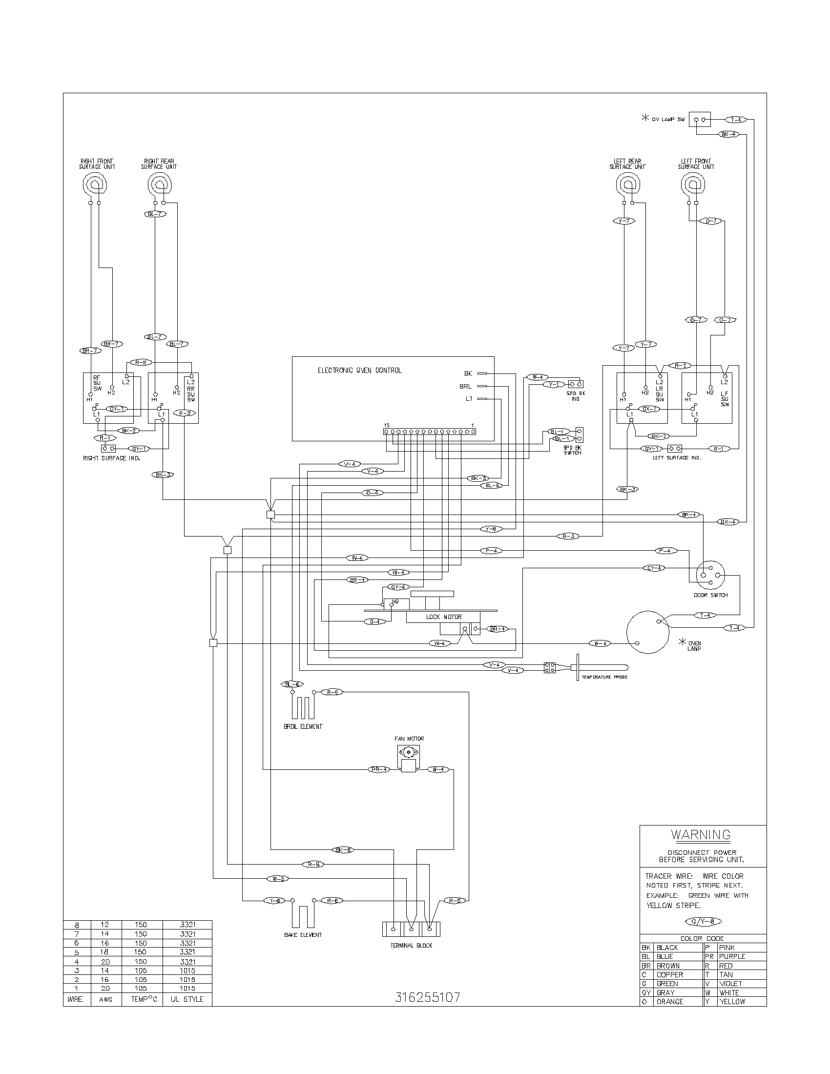 Frigidaire FEF357ASB wiring diagram diagram