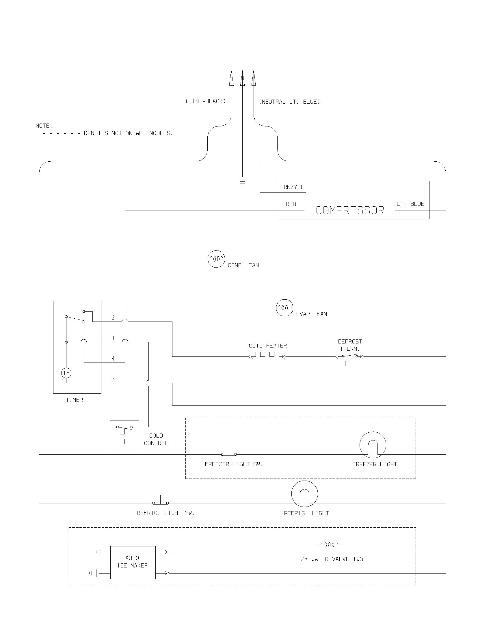 Frigidaire FRT18IC5AW2 wiring schematic diagram