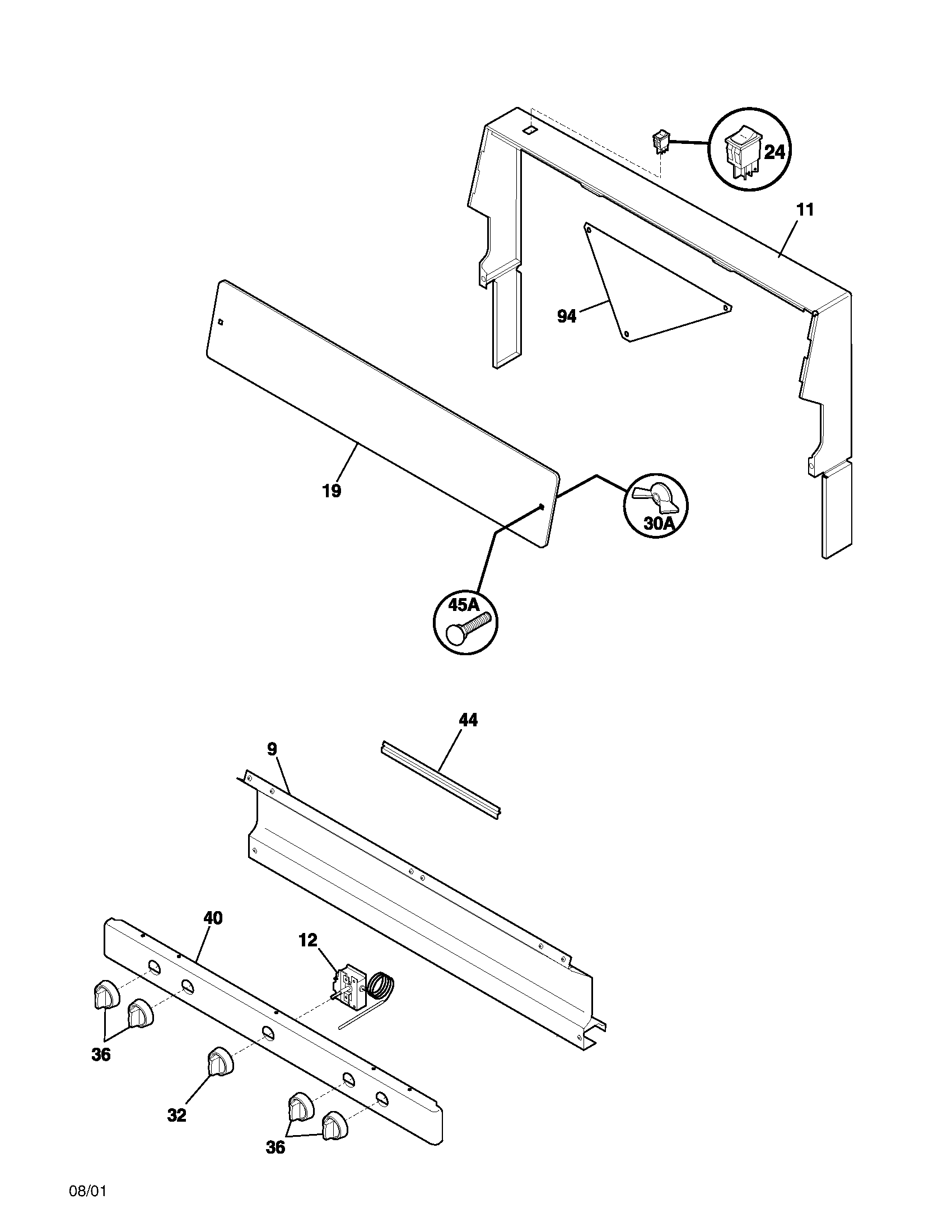 Frigidaire FLF316AQA backguard diagram