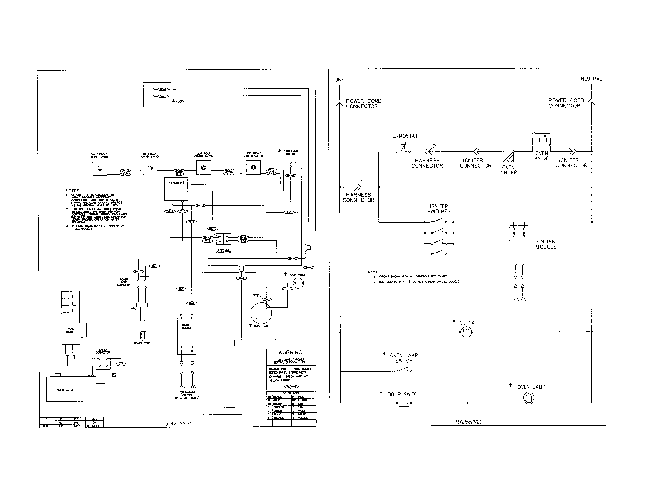 Frigidaire FLF316AQA wiring diagram diagram