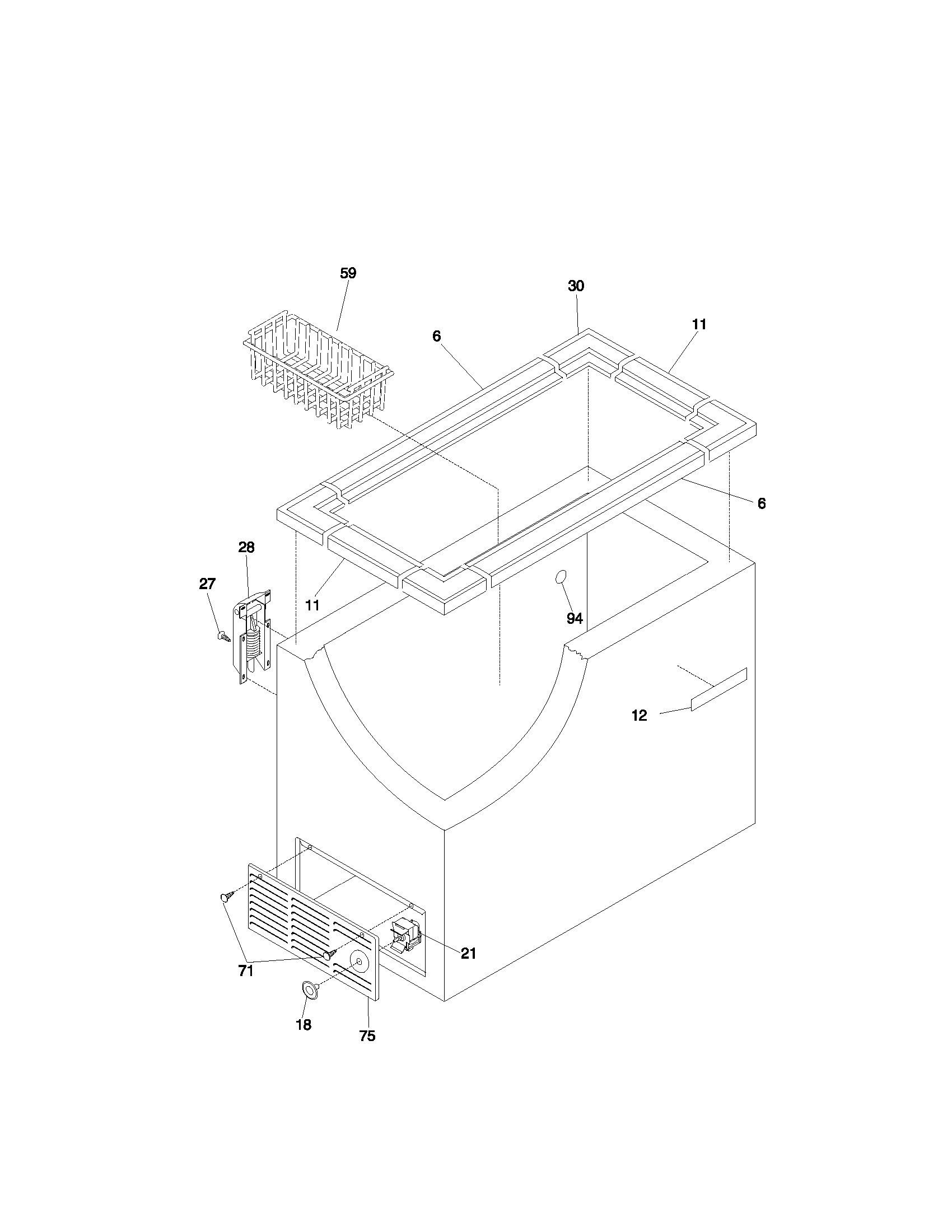 Kenmore 25311311100 cabinet diagram
