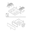 Frigidaire GLGF366ABB top/drawer diagram