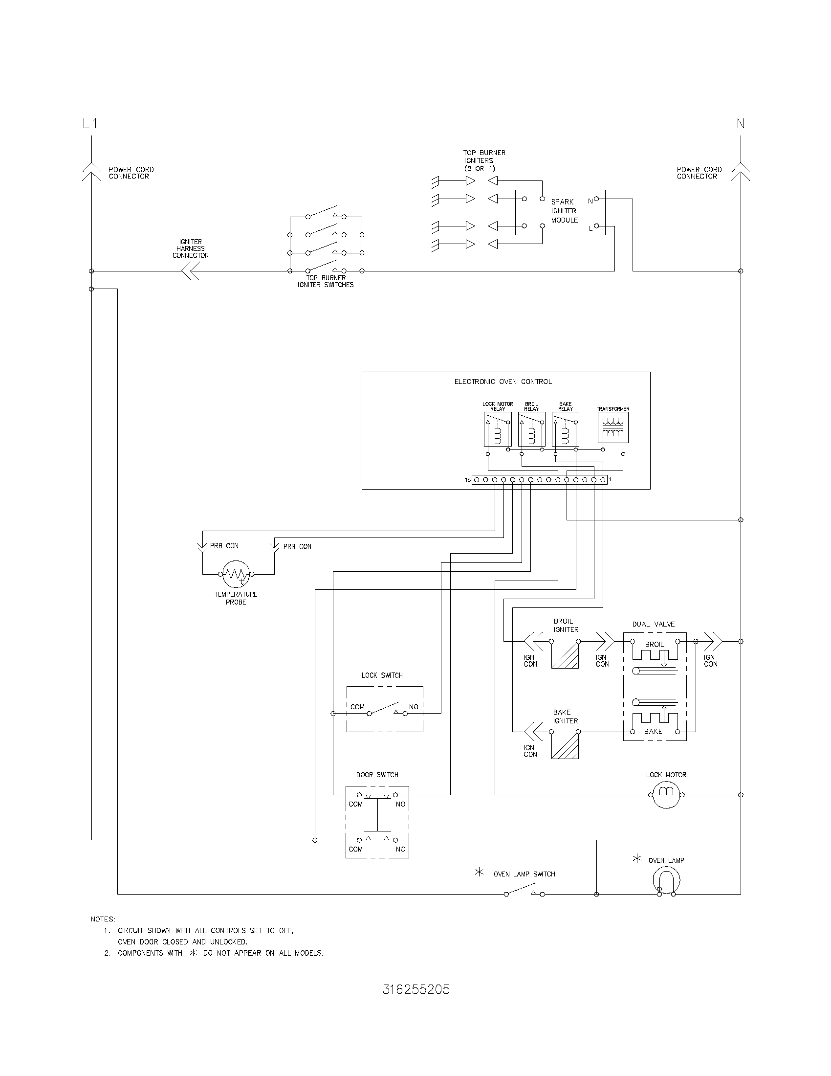 Frigidaire GLGFS66AQB wiring diagram diagram