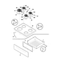 Frigidaire FEF314AUA top/drawer diagram