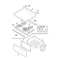 Frigidaire FEF361AWA top/drawer diagram