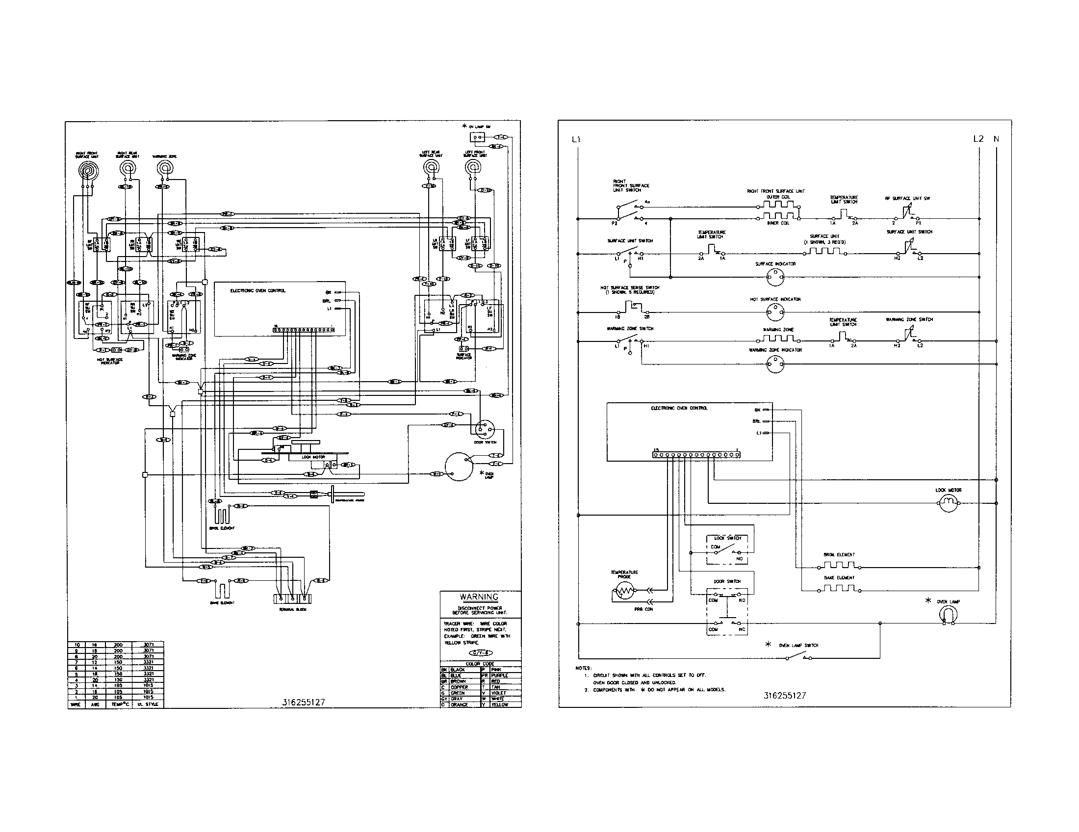Frigidaire FEFL75ABB wiring diagram diagram