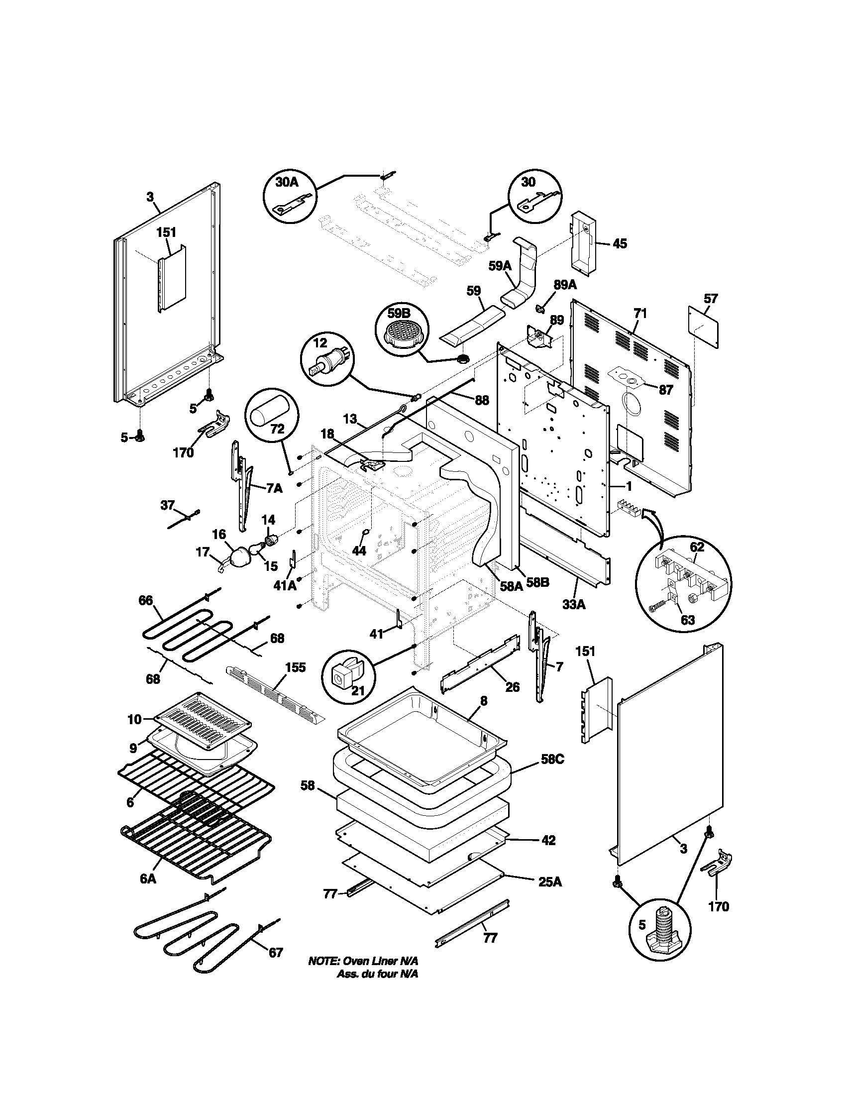Kenmore 79095599101 body diagram