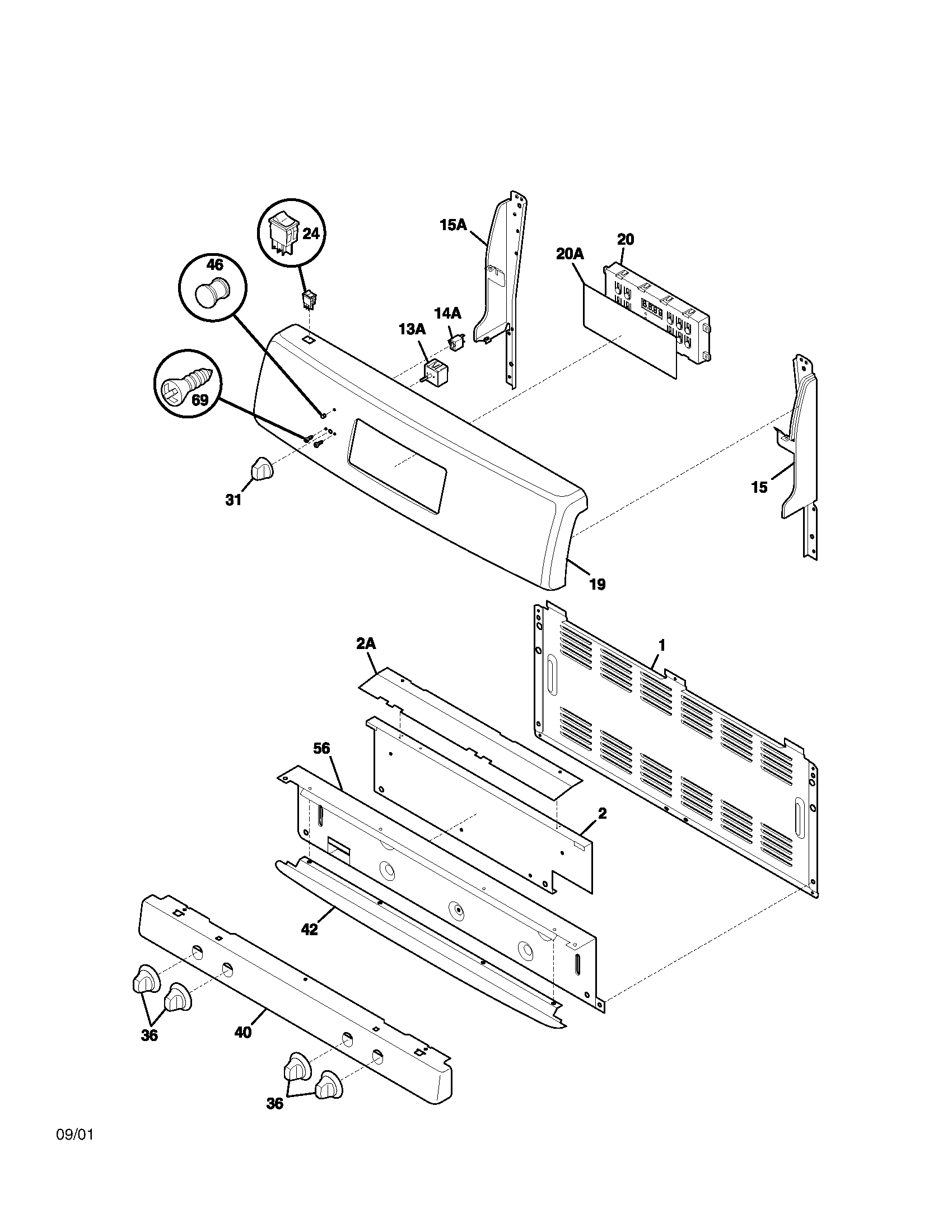 Kenmore 79075754101 backguard diagram