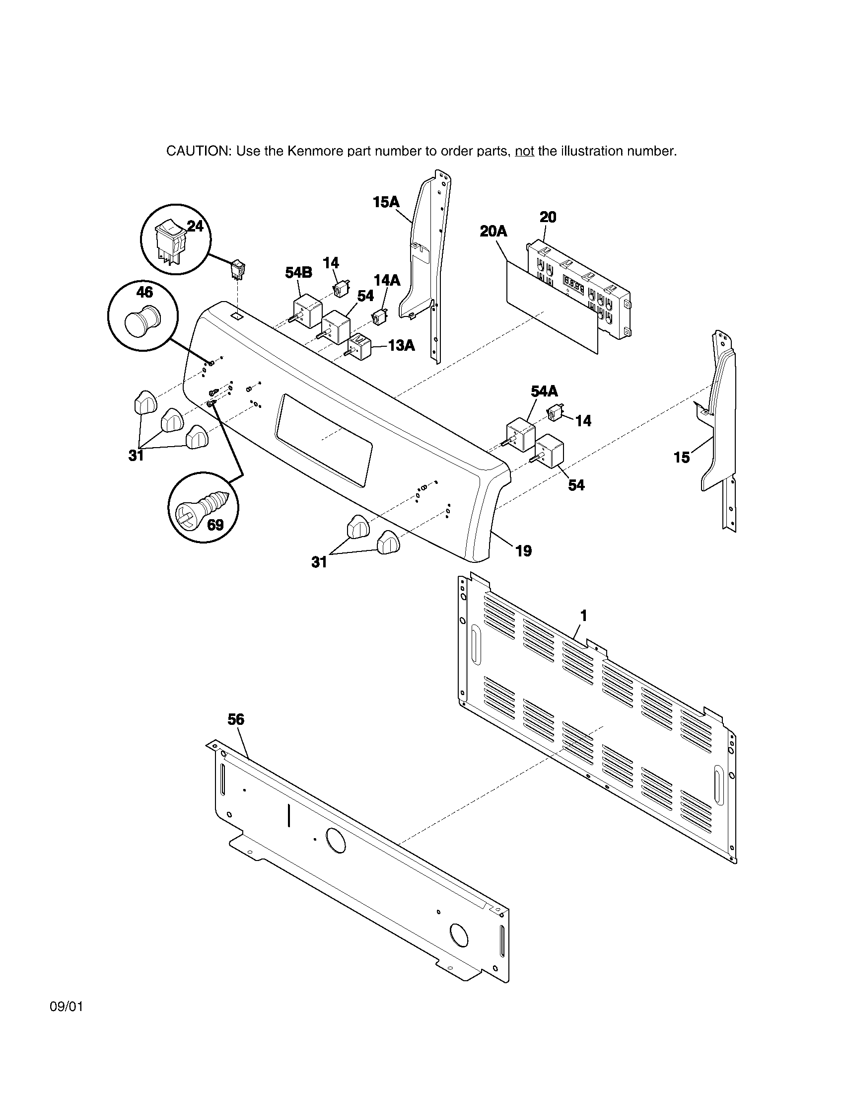 Kenmore 79093752101 backguard diagram