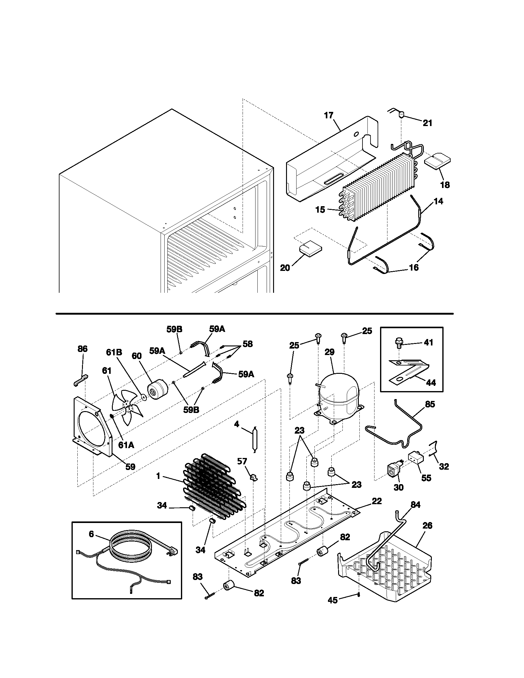 Kenmore 25361122102 system diagram