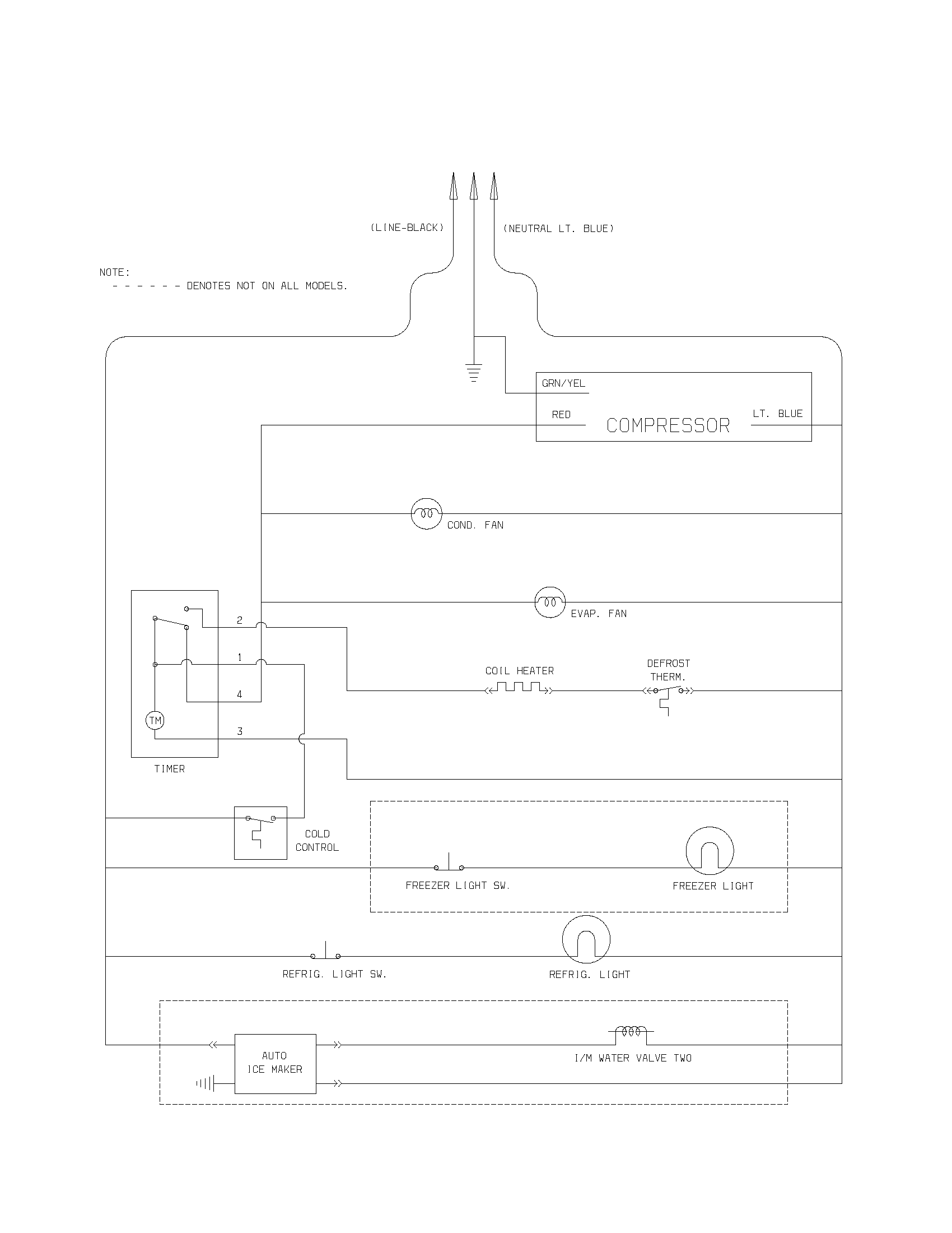 Kenmore 25361132102 wiring schematic diagram