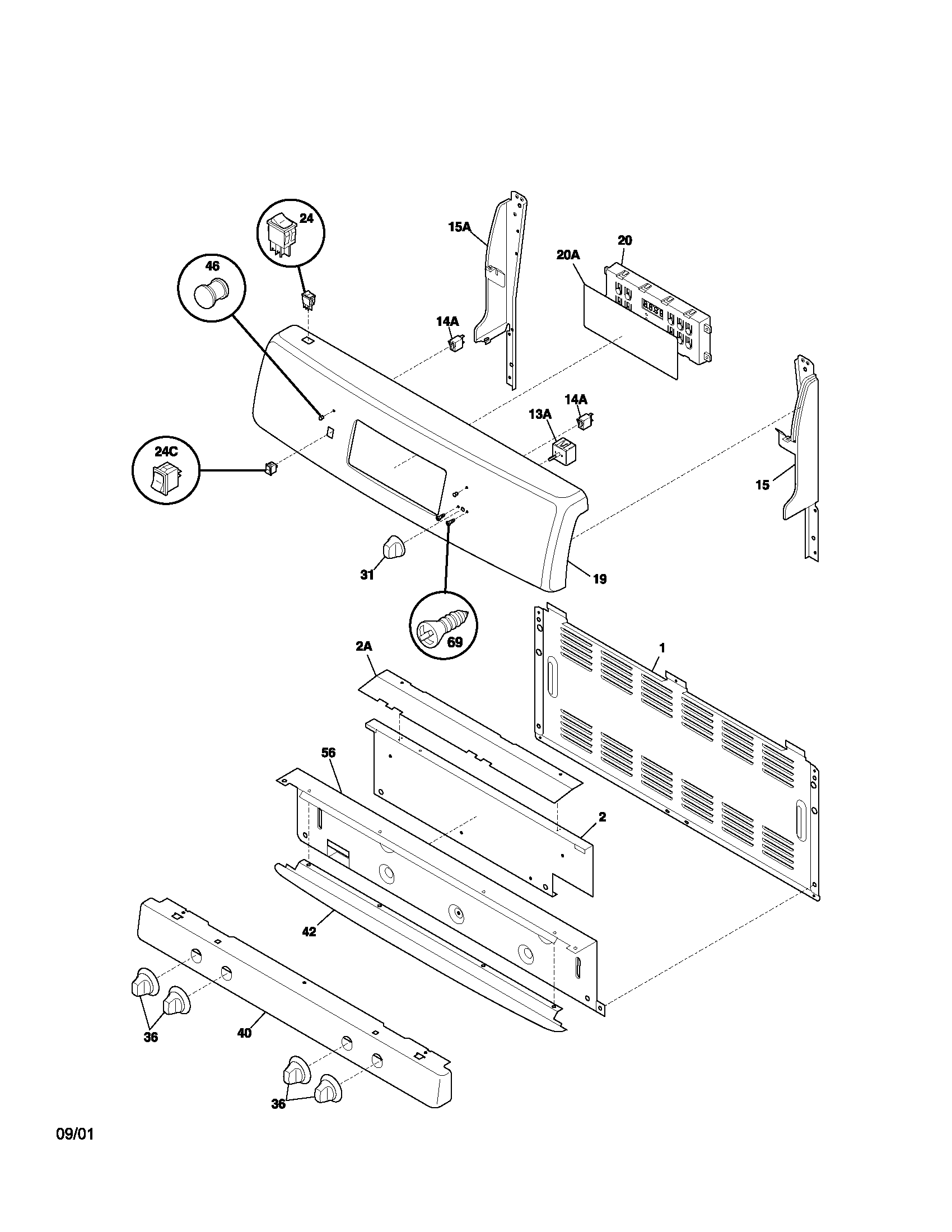Kenmore 79075609102 backguard diagram