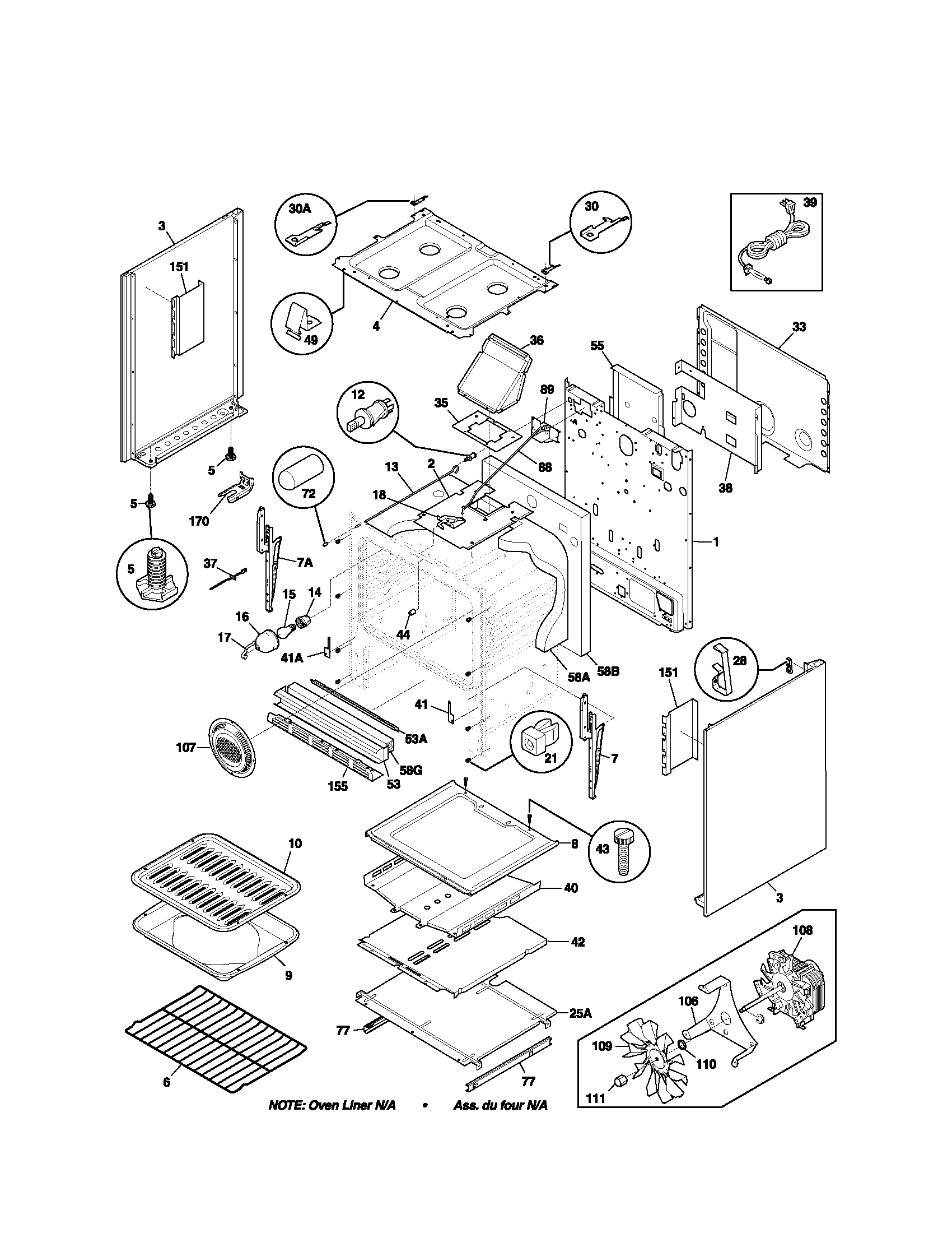 Kenmore 79075609102 body diagram