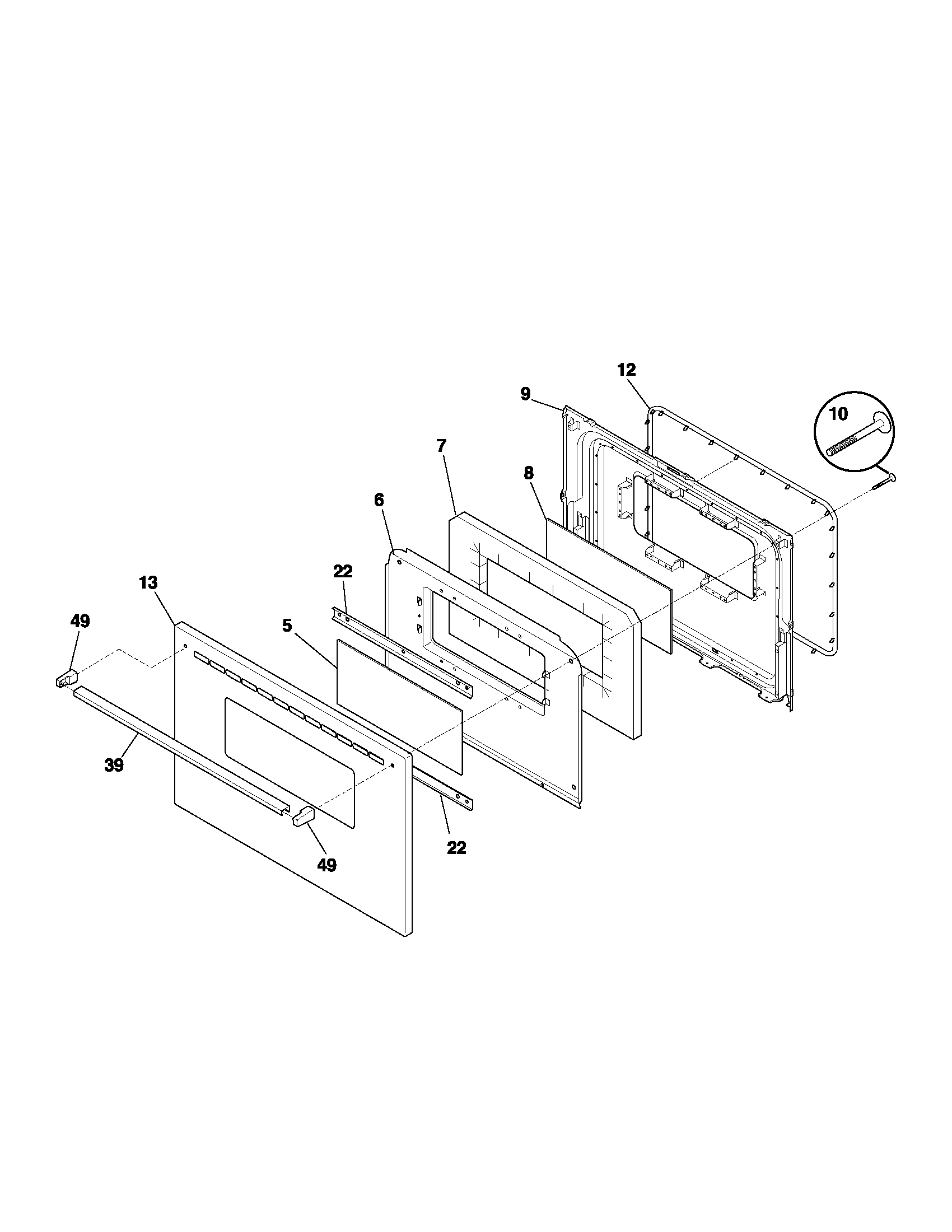 Kenmore 79072112100 door diagram