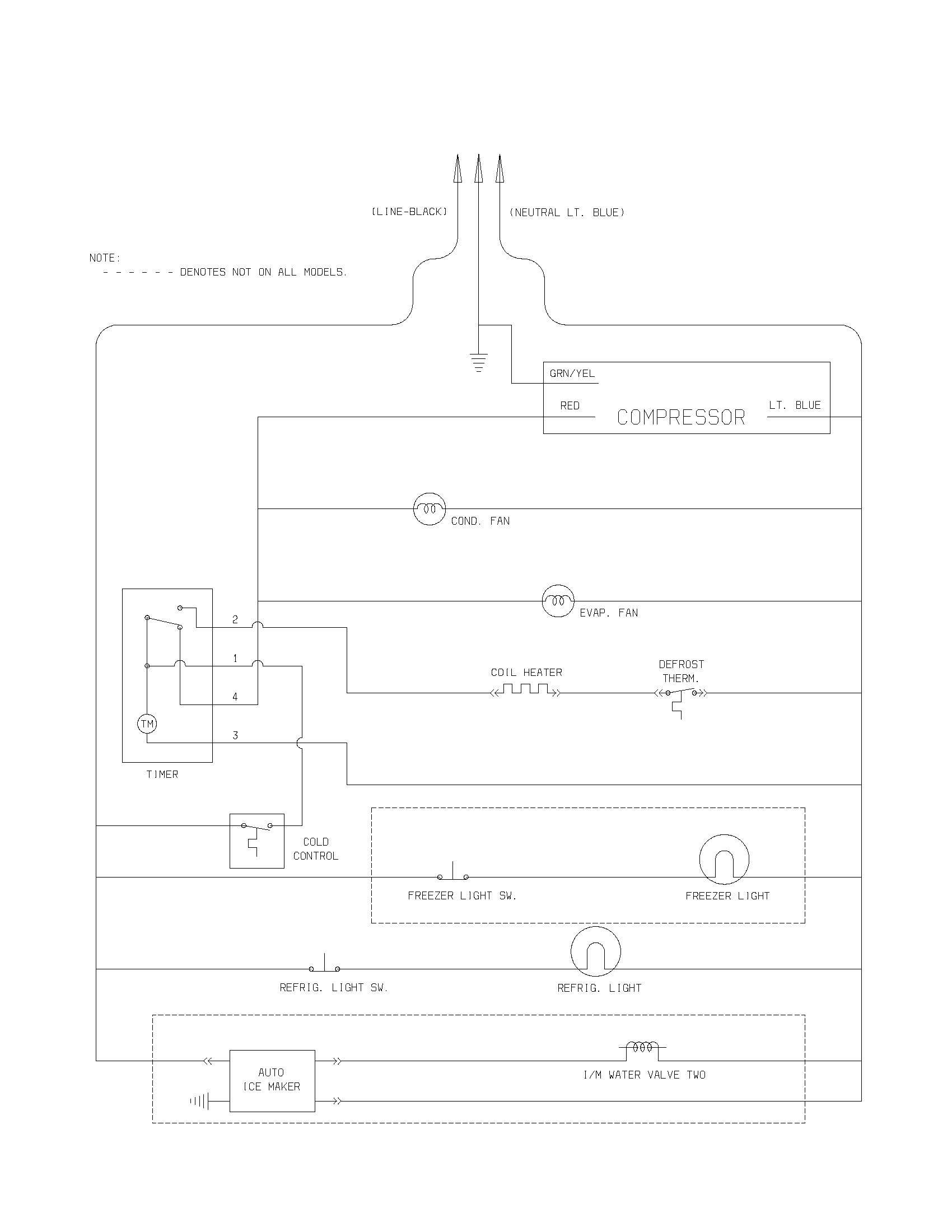 Frigidaire FRT15GG3AQ0 wiring schematic diagram