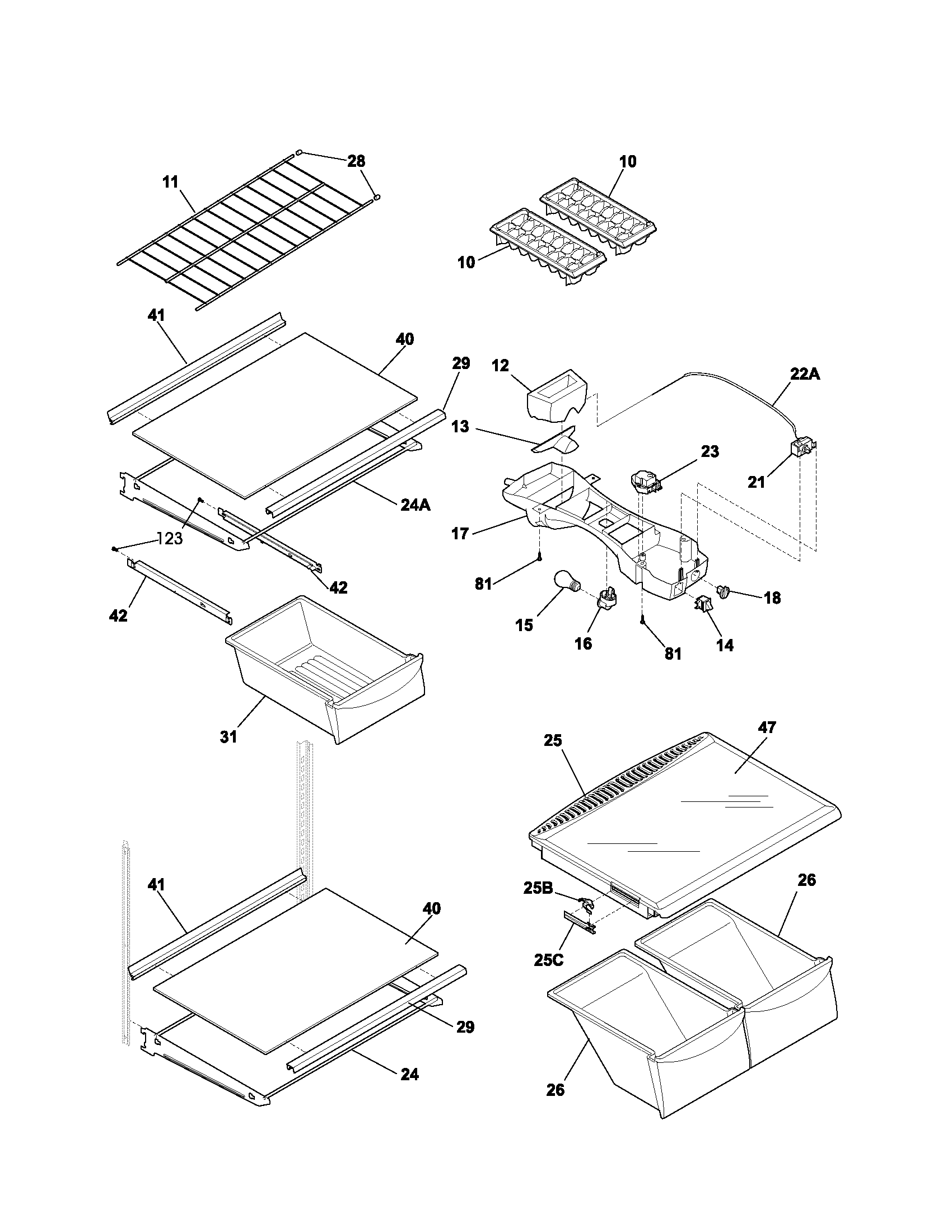 Gibson GRT21N6AW0 shelves diagram