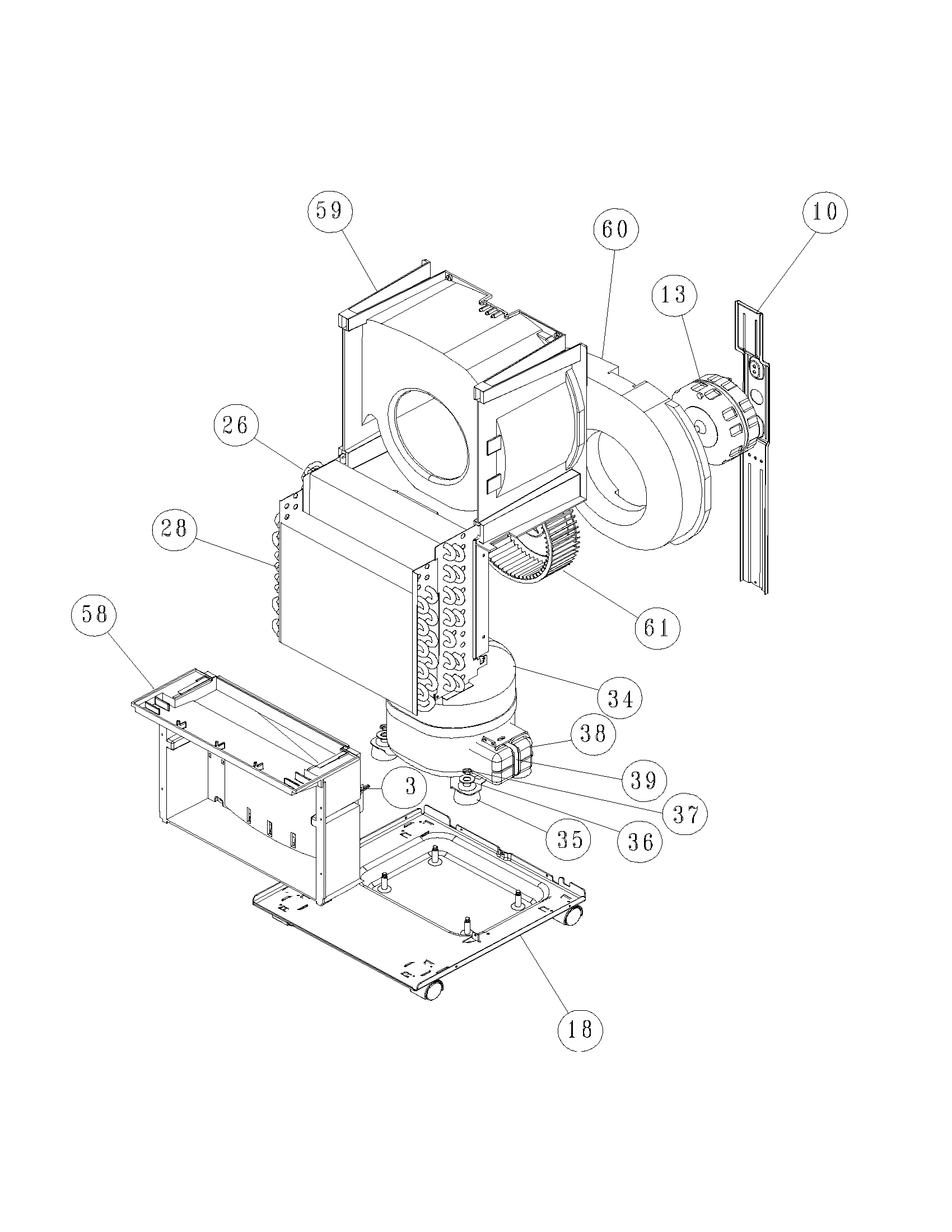 Frigidaire FDL60K2 system parts diagram