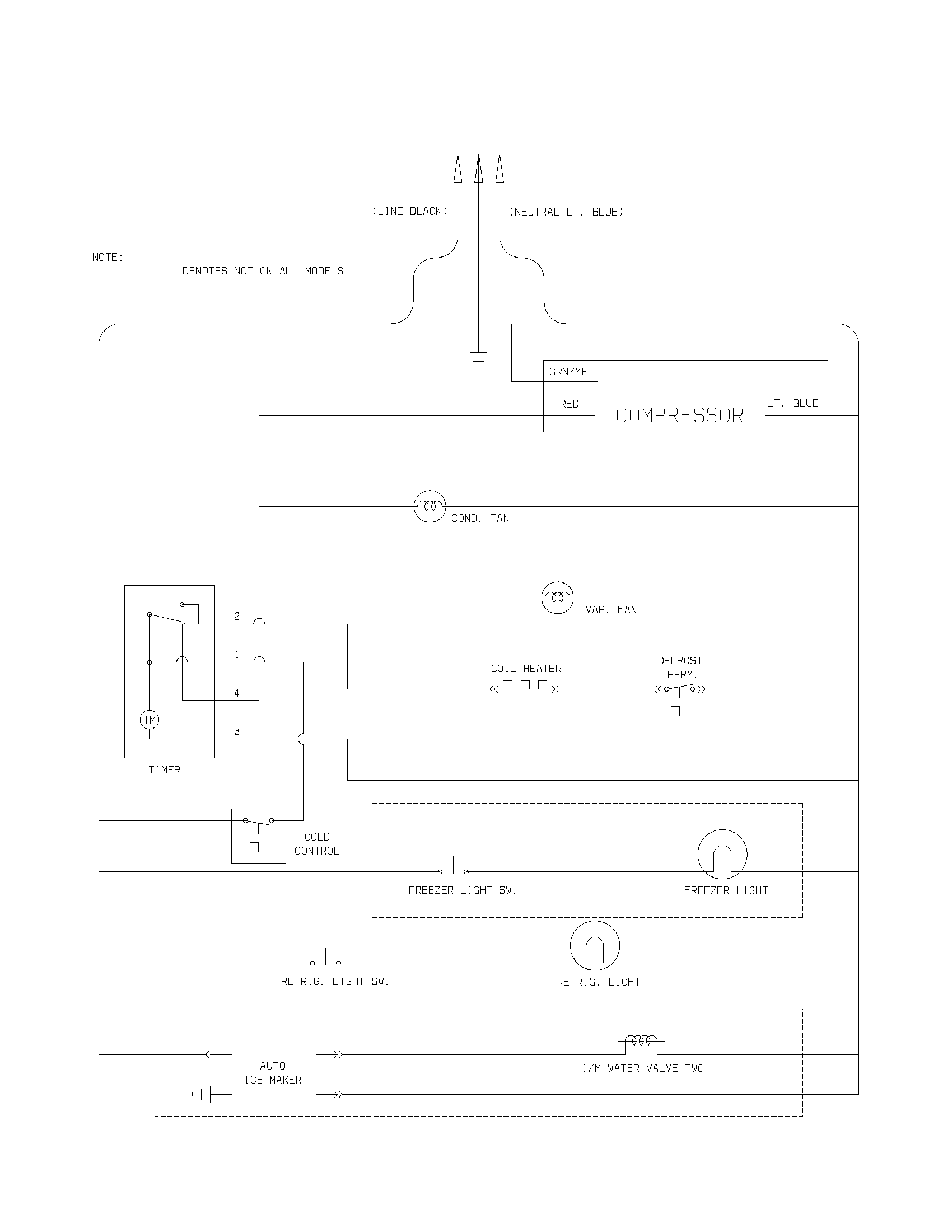 Frigidaire FRT18KS5AW4 wiring schematic diagram