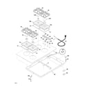 Frigidaire GLGC30S8ASA cooktop diagram