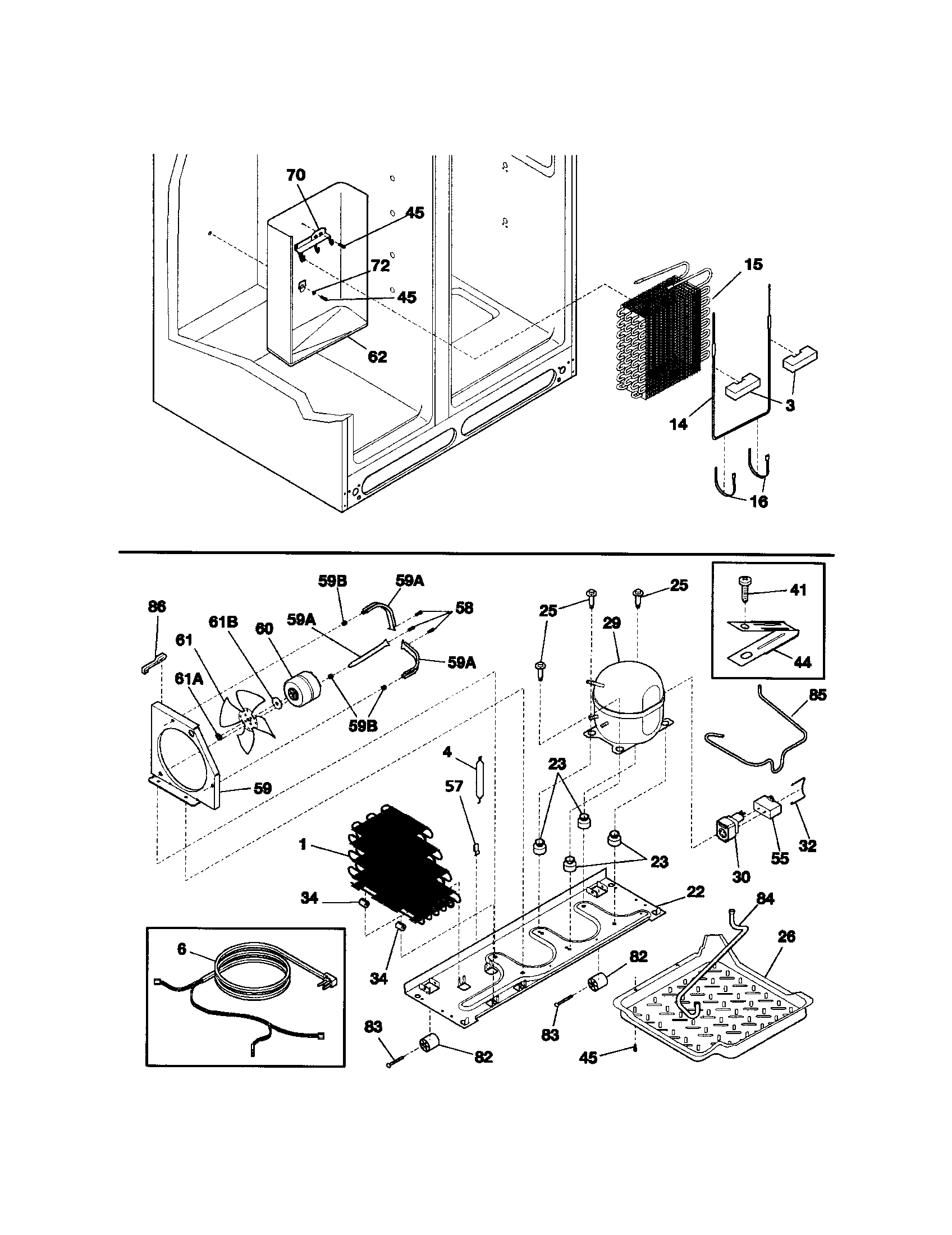 Frigidaire GLHS264ZAW0 unit diagram
