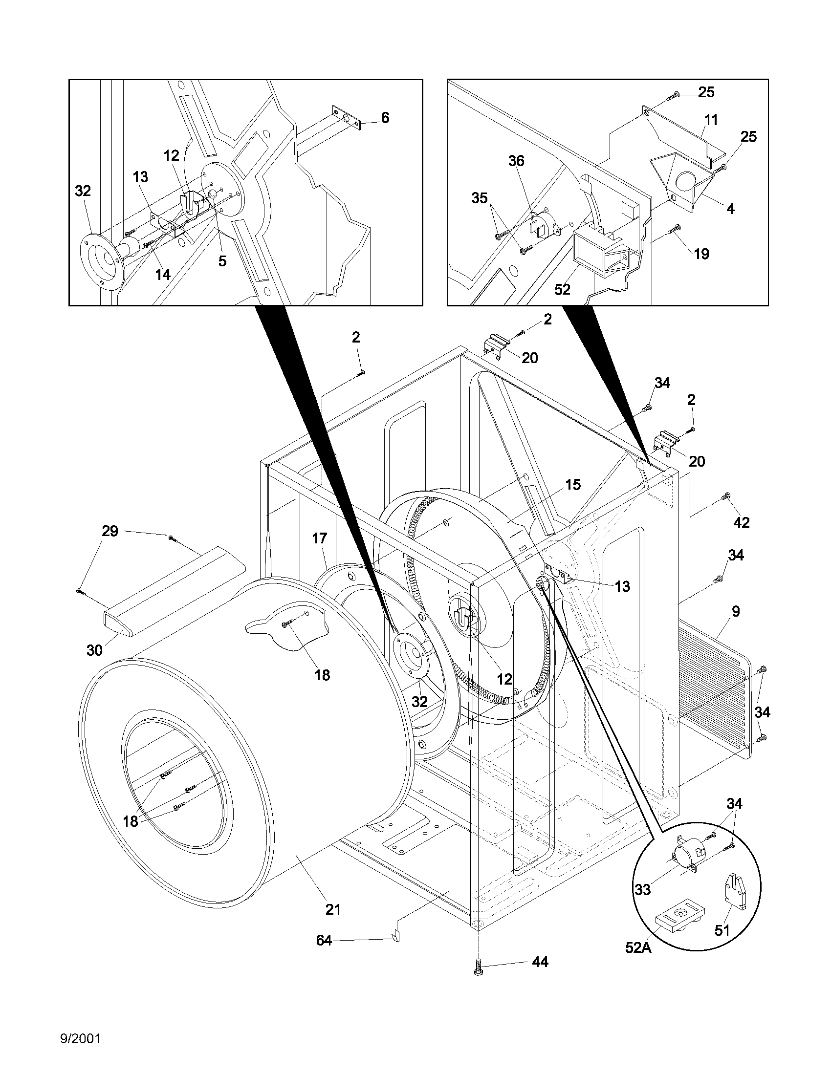 Frigidaire GLER331AS0 dry cab,heater diagram