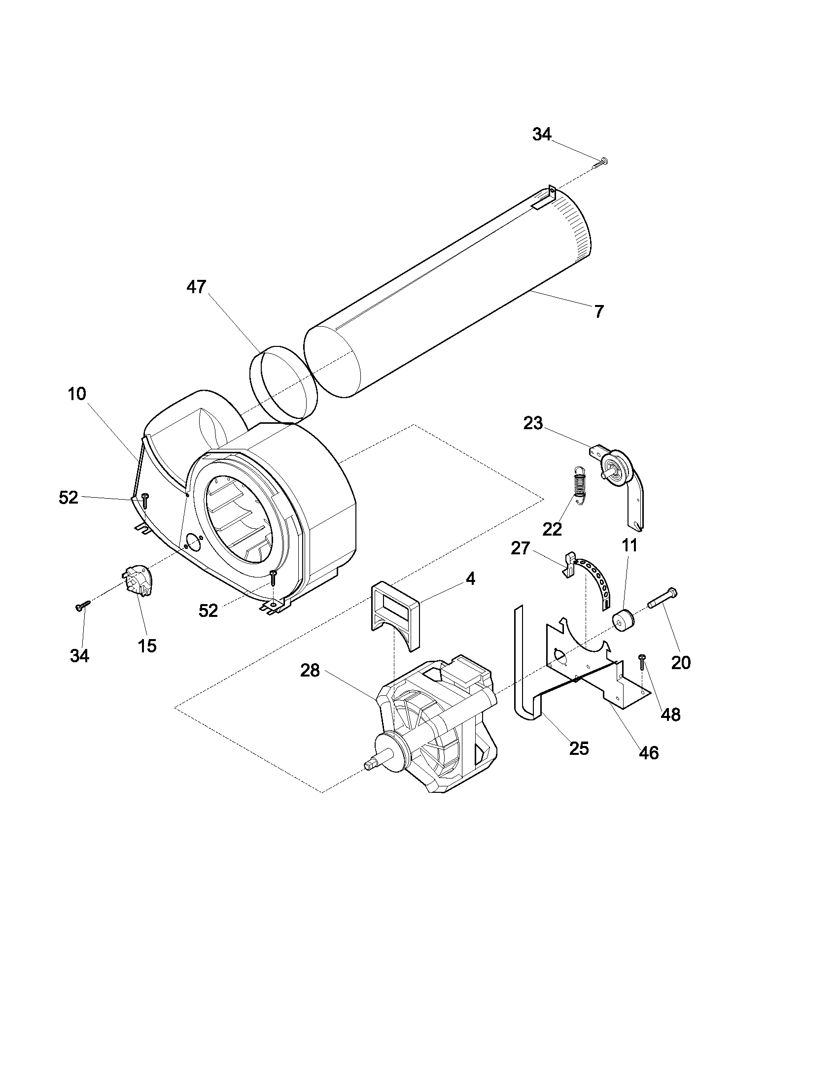 Frigidaire GLER331AS0 motor,blower diagram