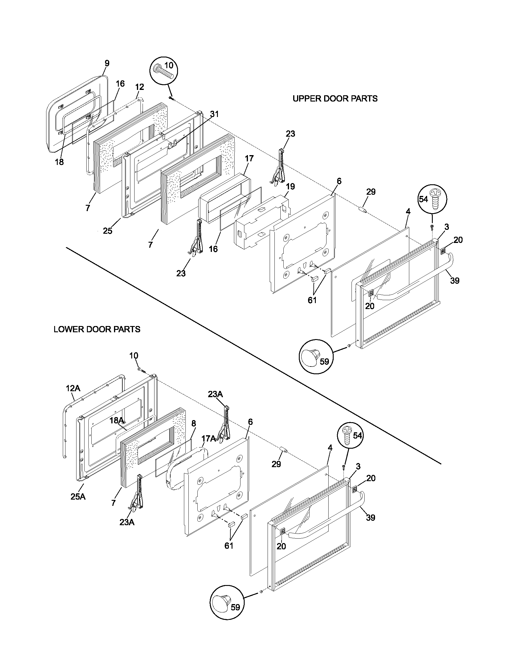 Frigidaire FEB27T5ABA doors diagram