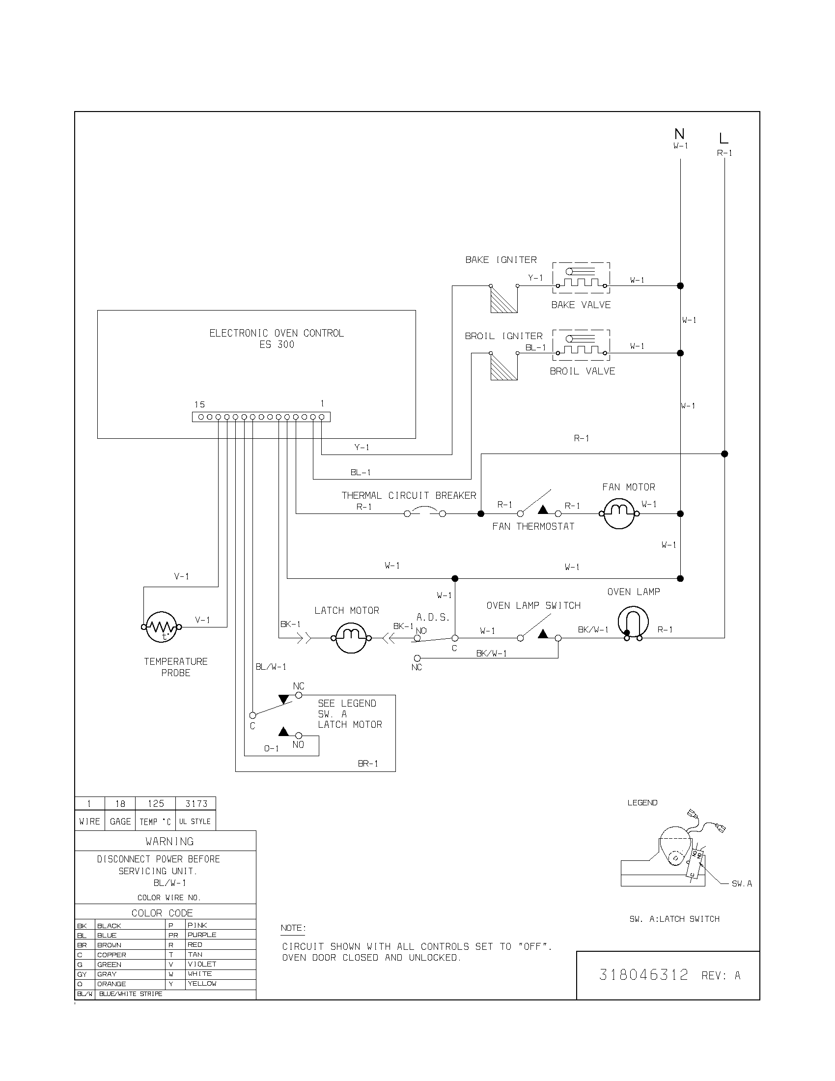 Frigidaire FGB24S5ASA wiring diagram diagram
