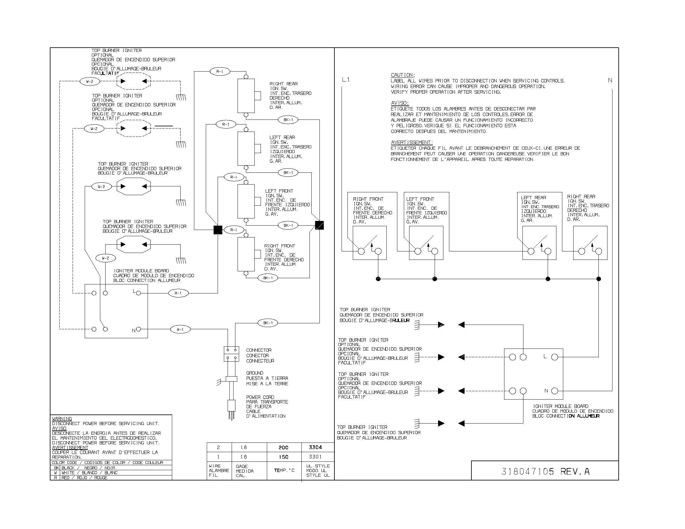 Frigidaire FGC30S4ASA wiring diagram diagram