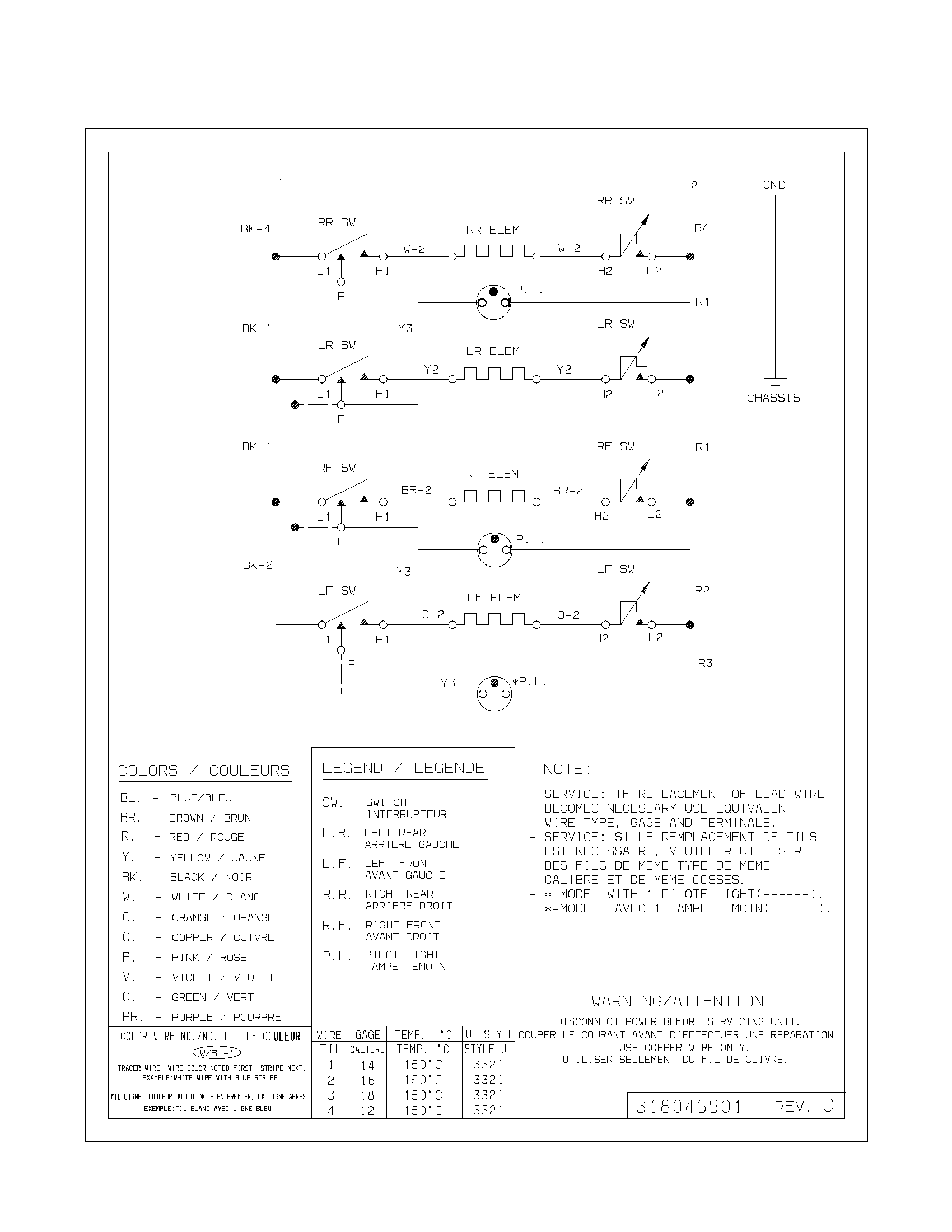 Frigidaire FEC36C2AQA wiring diagram diagram