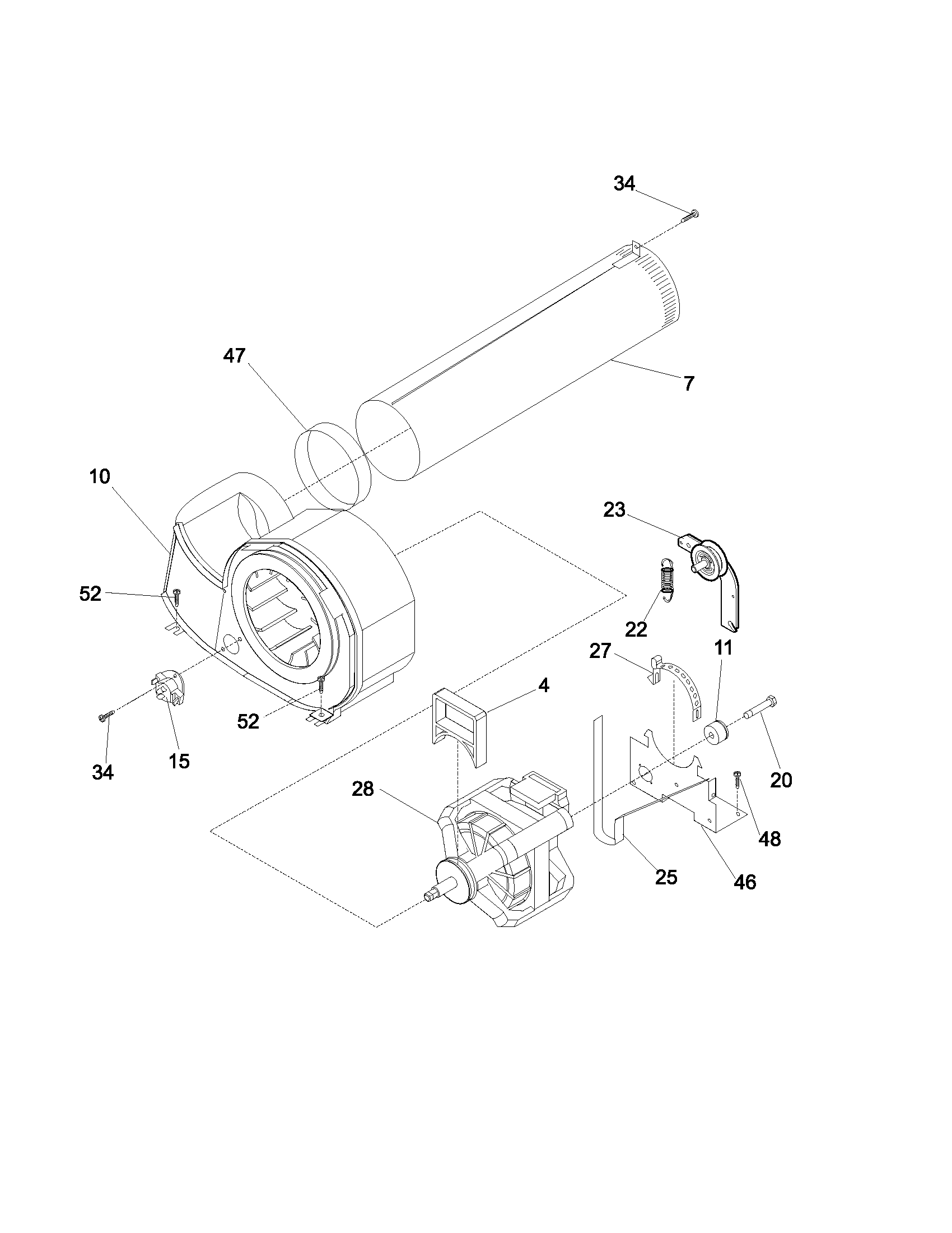 Kenmore 41791042001 motor,blower diagram