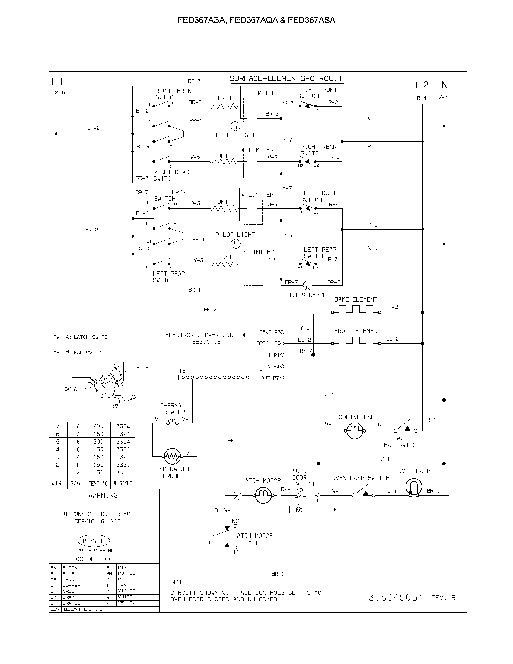Frigidaire FED367ASB wiring diagram diagram