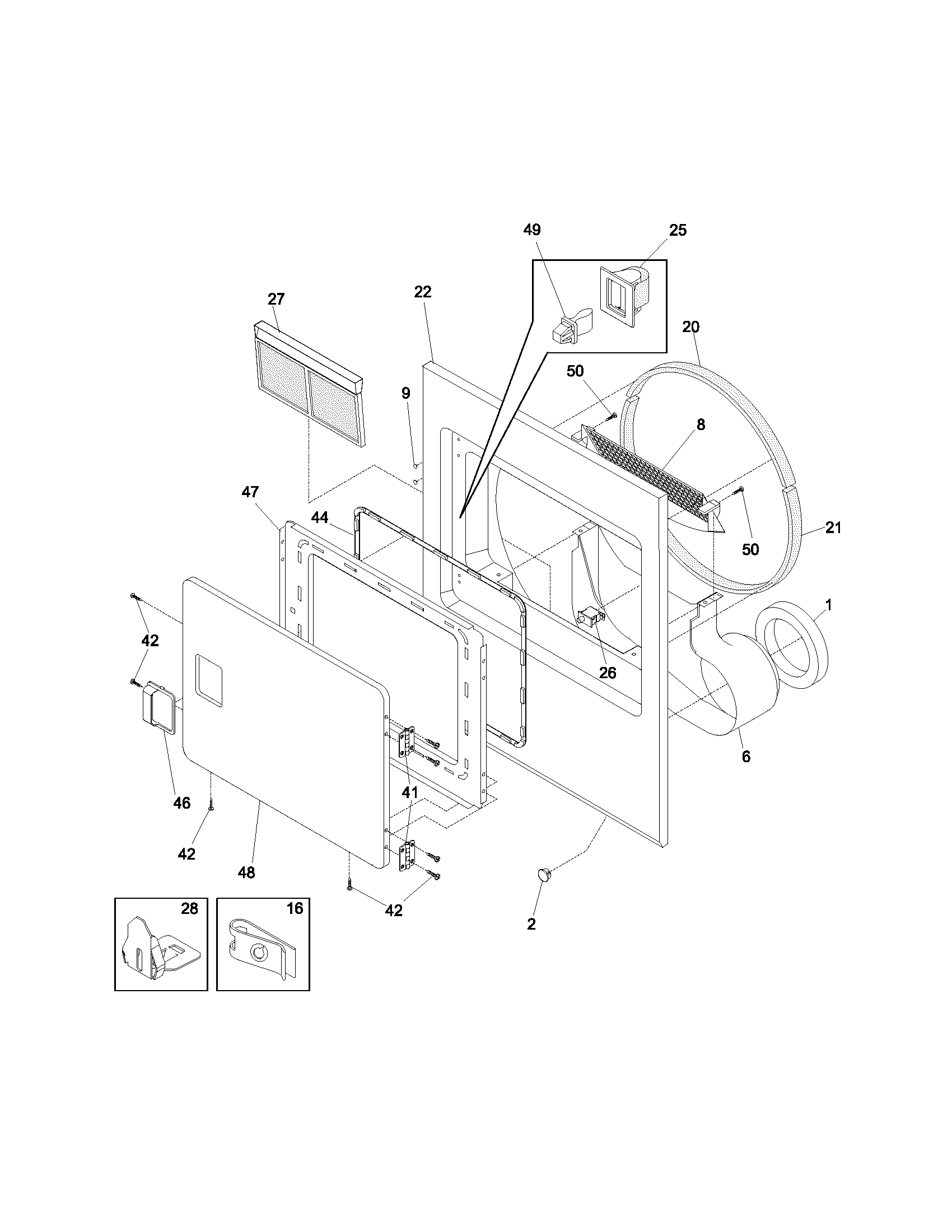 Frigidaire FER111AS0 frnt pnl,door diagram