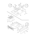 Universal/Multiflex (Frigidaire) MGF303PGDK top/drawer diagram