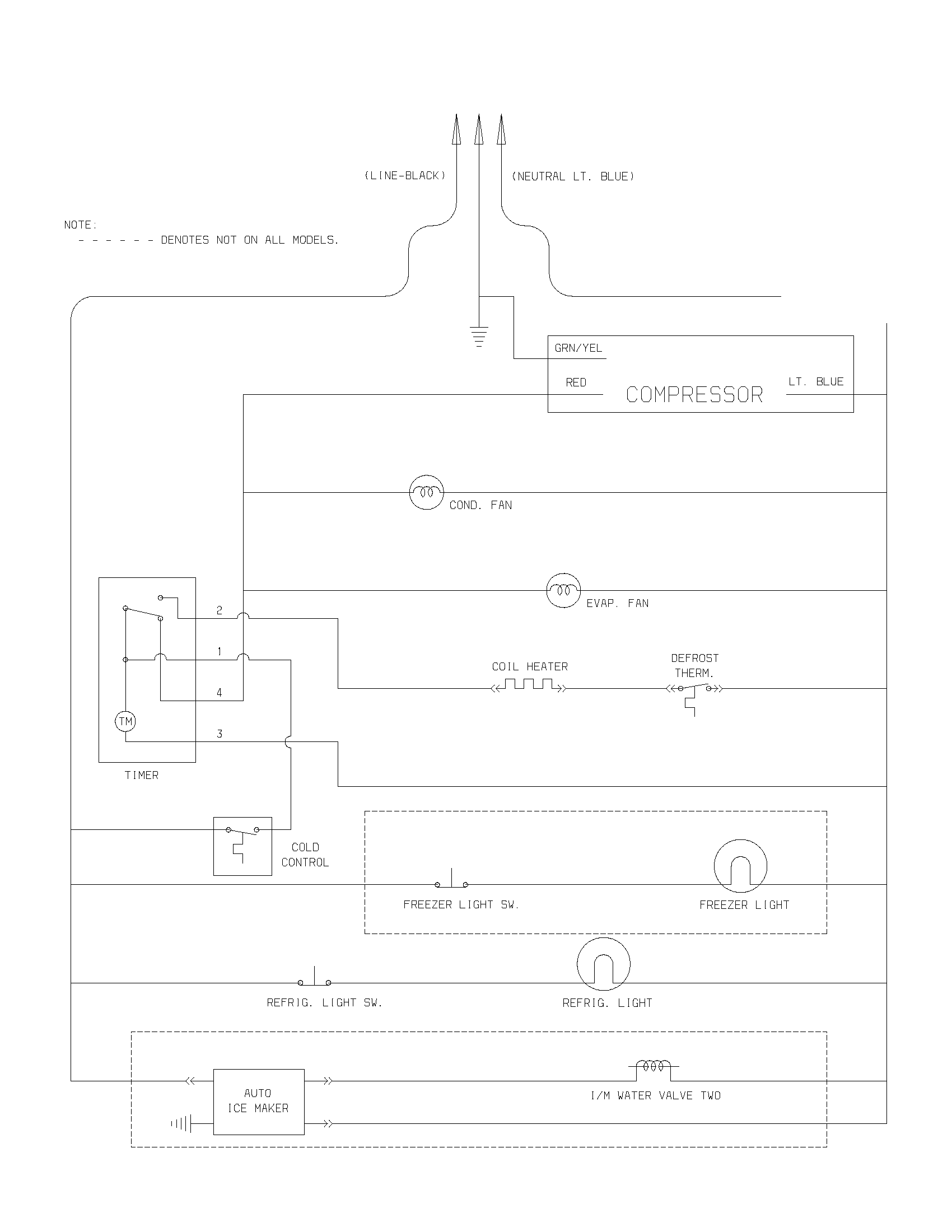 Frigidaire GLRT214RAQ2 wiring schematic diagram
