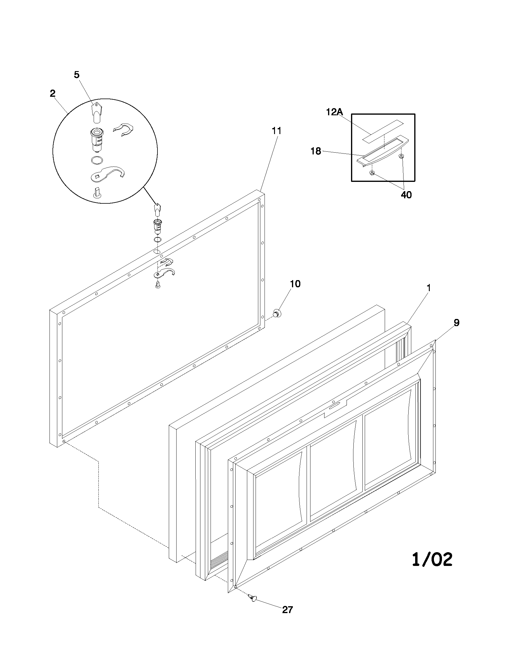 Gibson GFC05M3AW1 door diagram